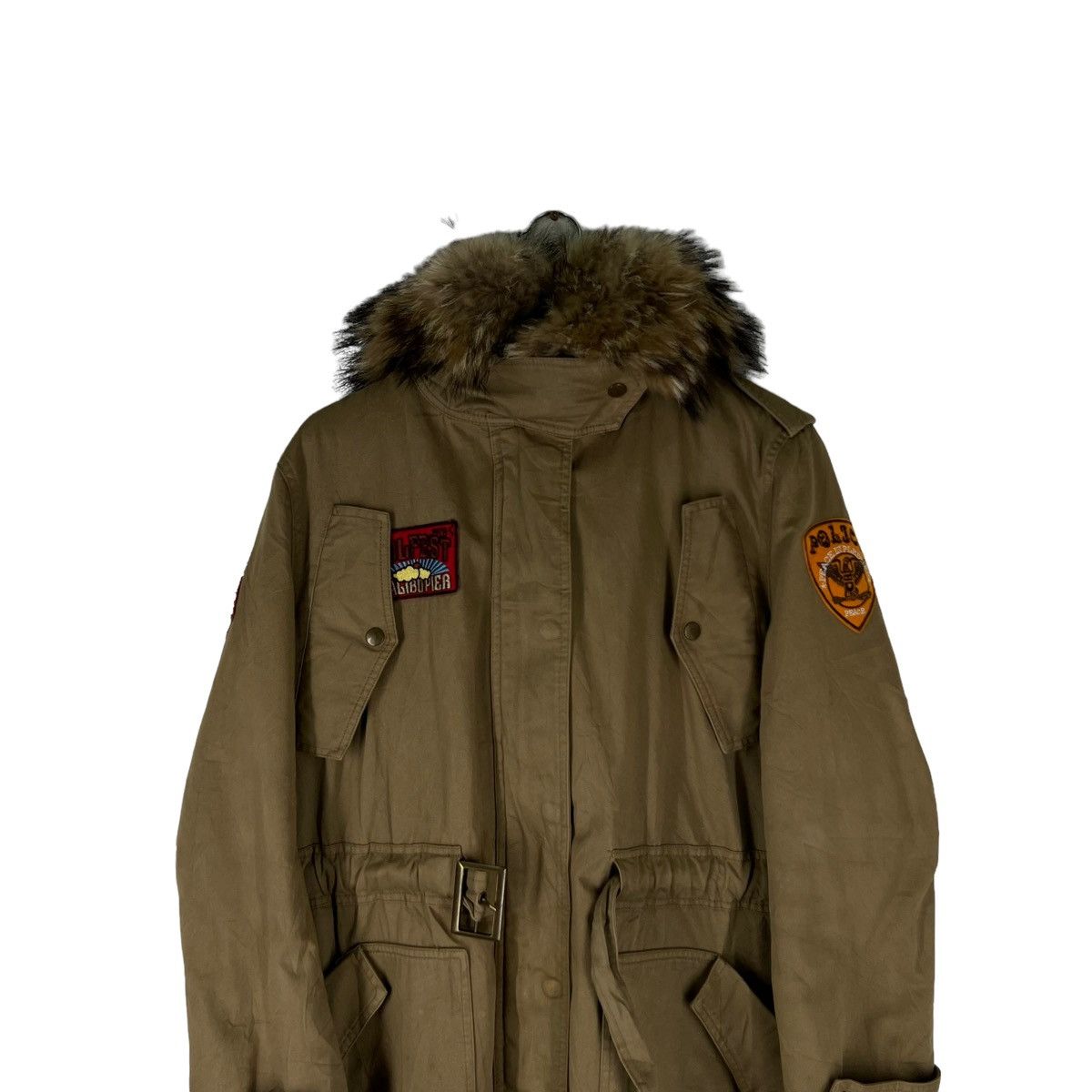 Japanese Brand VINTAGE PARKA MILITARY PATCHES JACKET MINK FUR HOODIE Size US M / EU 48-50 / 2 - 5 Thumbnail