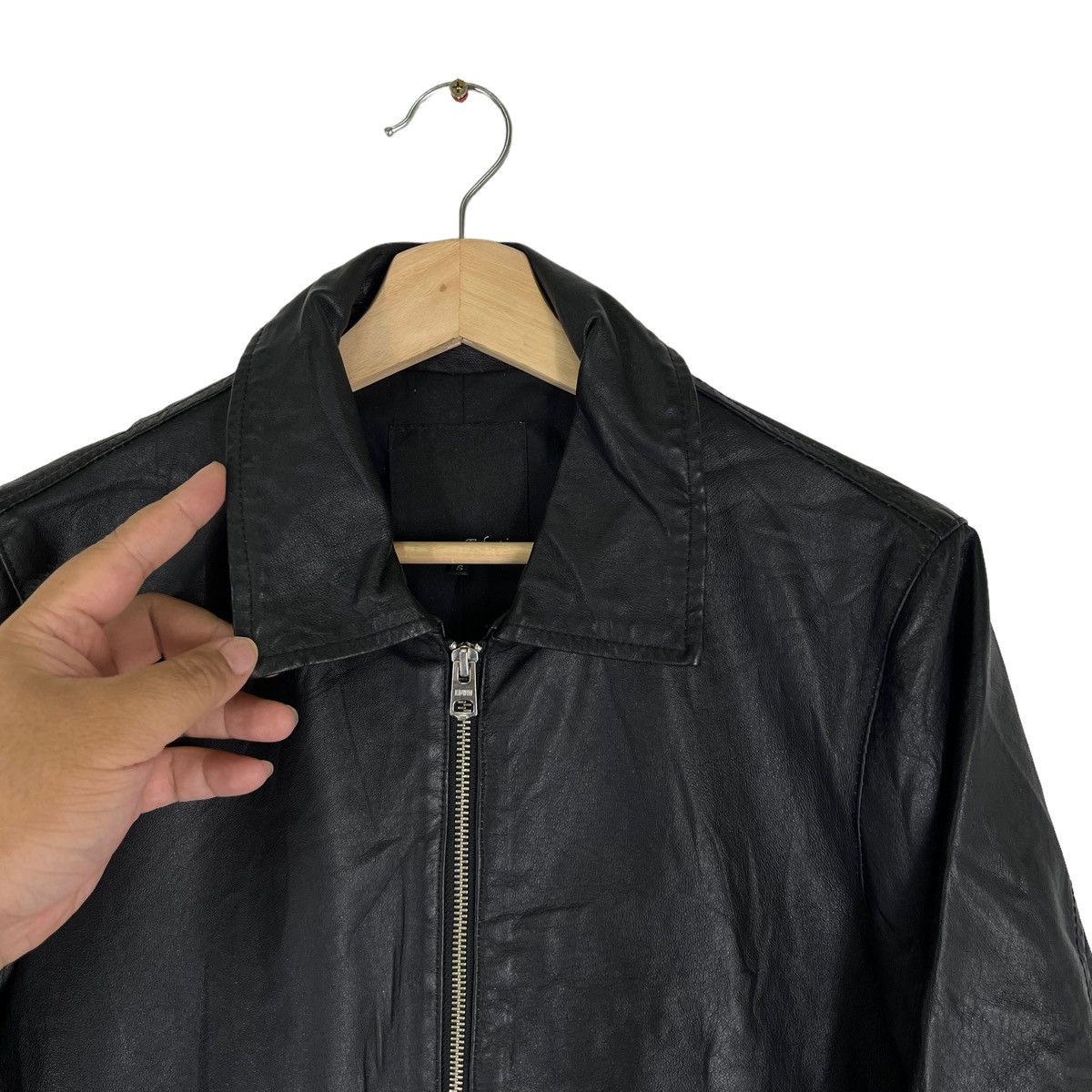 Japanese Brand VINTAGE BOMBER LEATHER JACKET EDWIN JAPAN Size US S / EU 44-46 / 1 - 9 Thumbnail