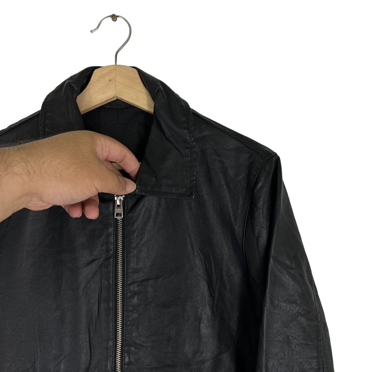 Japanese Brand VINTAGE BOMBER LEATHER JACKET EDWIN JAPAN Size US S / EU 44-46 / 1 - 5 Thumbnail