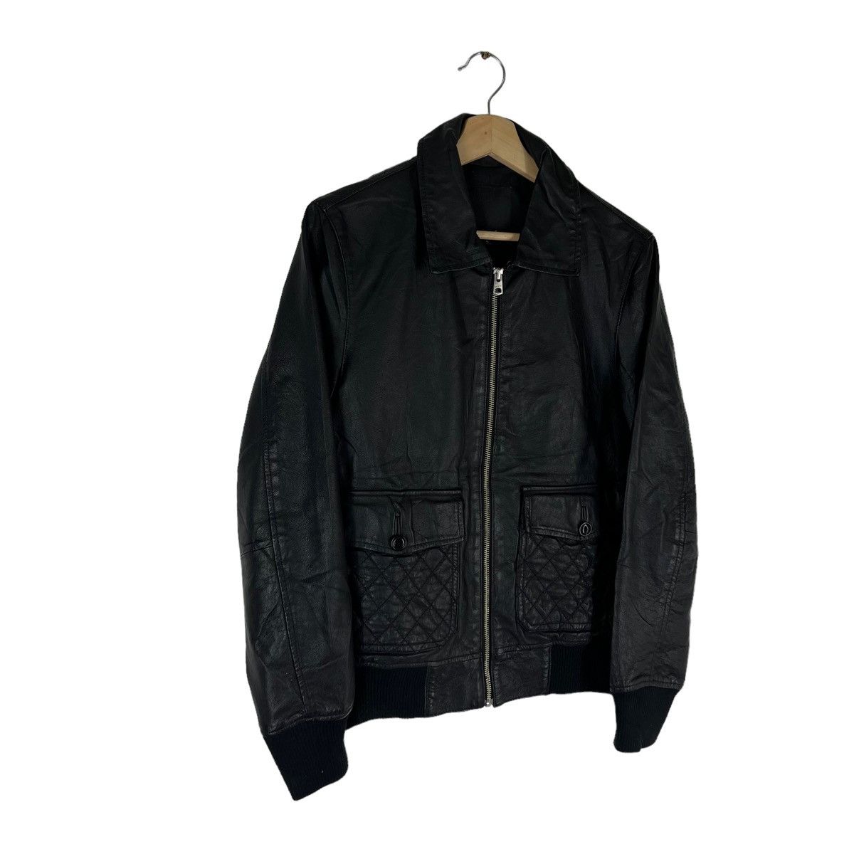 Japanese Brand VINTAGE BOMBER LEATHER JACKET EDWIN JAPAN Size US S / EU 44-46 / 1 - 3 Thumbnail