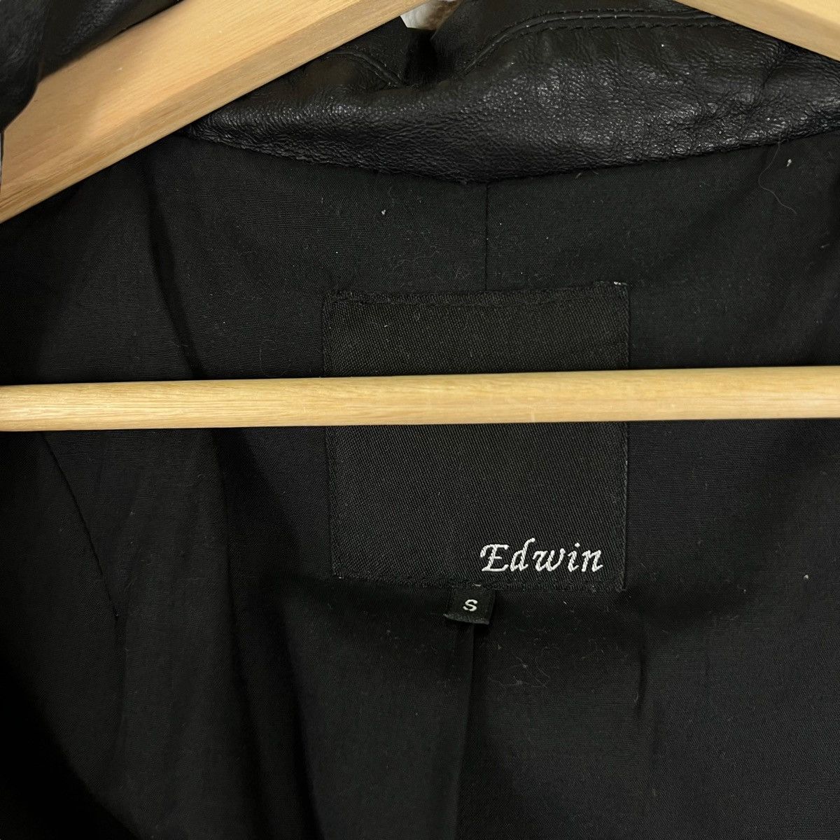 Japanese Brand VINTAGE BOMBER LEATHER JACKET EDWIN JAPAN Size US S / EU 44-46 / 1 - 11 Thumbnail