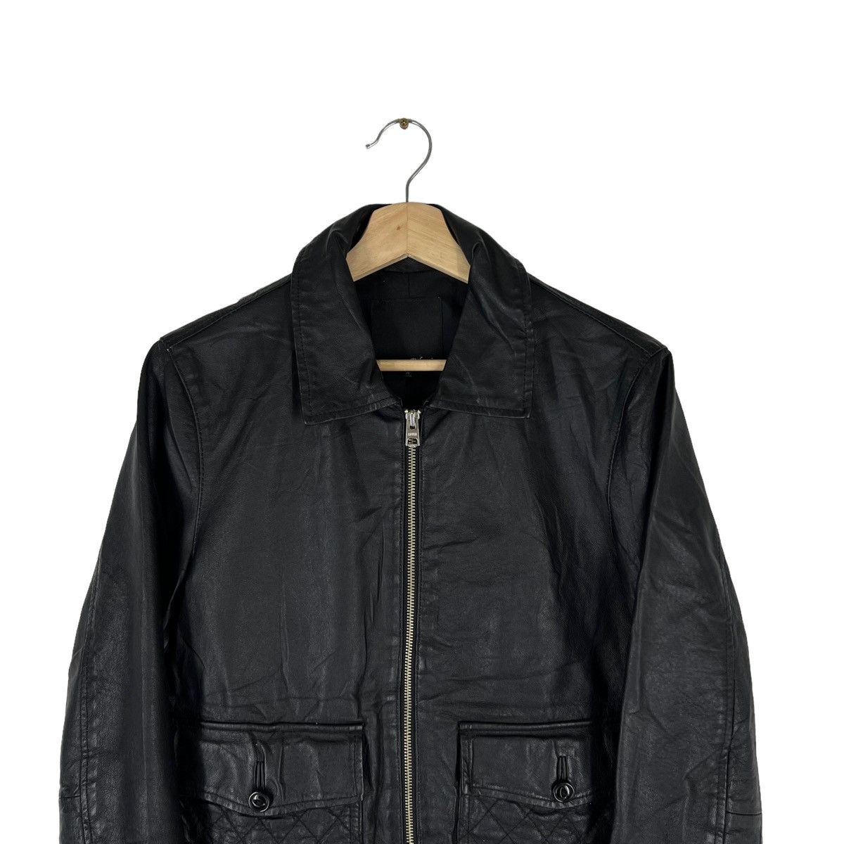 Japanese Brand VINTAGE BOMBER LEATHER JACKET EDWIN JAPAN Size US S / EU 44-46 / 1 - 2 Thumbnail