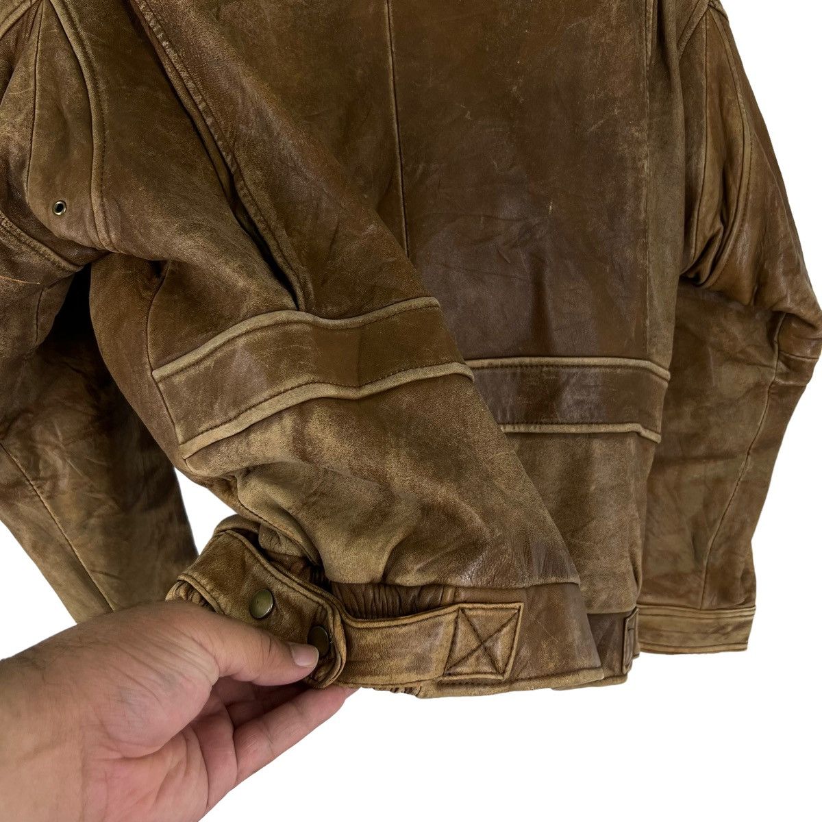 Japanese Brand VINTAGE BOMBER LEATHER JACKET ALL THE WAY BUZZRICKSON DESIGN Size US L / EU 52-54 / 3 - 11 Thumbnail