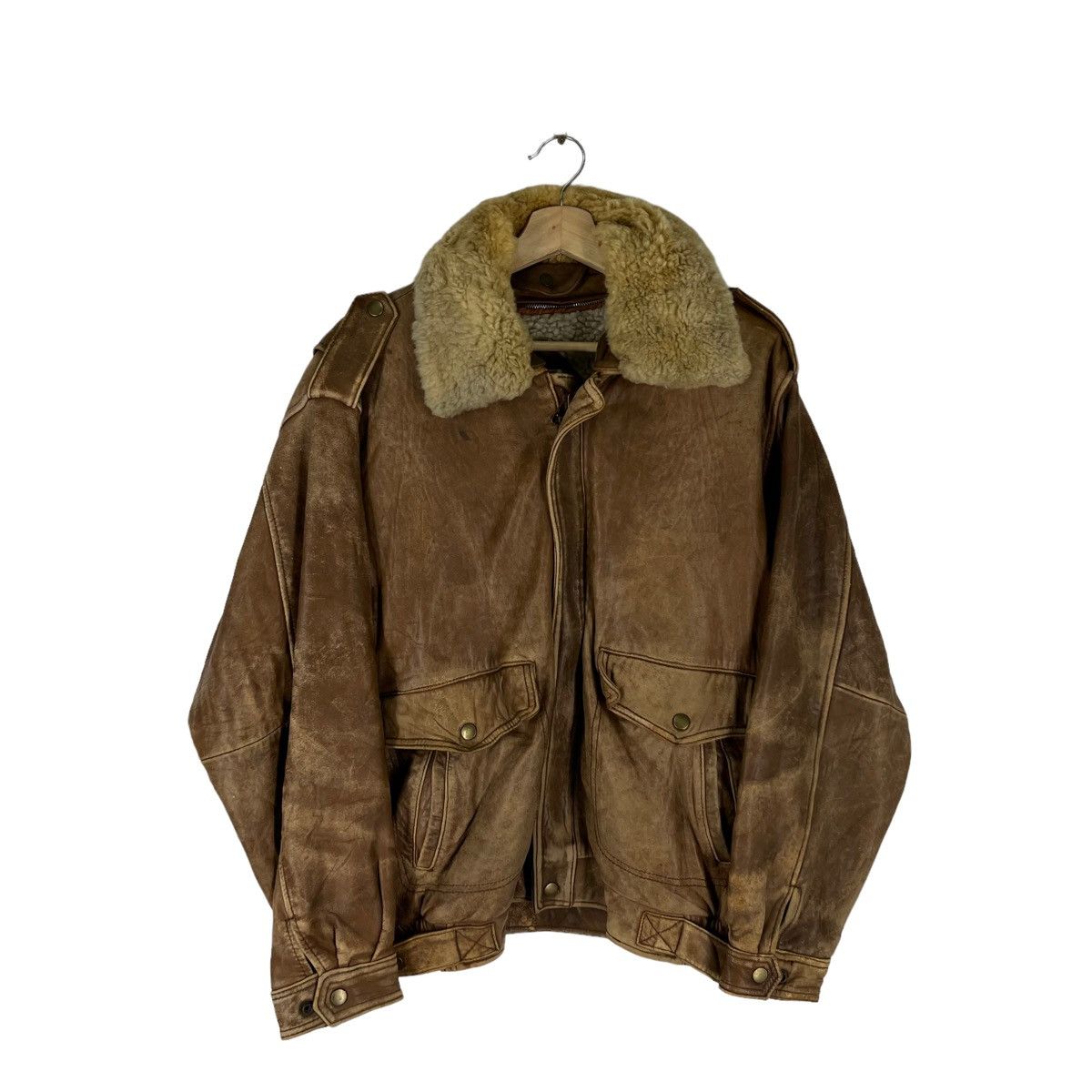 Japanese Brand VINTAGE BOMBER LEATHER JACKET ALL THE WAY BUZZRICKSON DESIGN Size US L / EU 52-54 / 3 - 1 Thumbnail