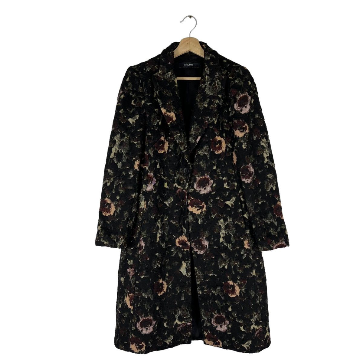 Vintage VINTAGE DOUBLE BREAST JACKET FLORAL FULL PRINT ZARA BASIC Size L / US 10 / IT 46 - 1 Thumbnail
