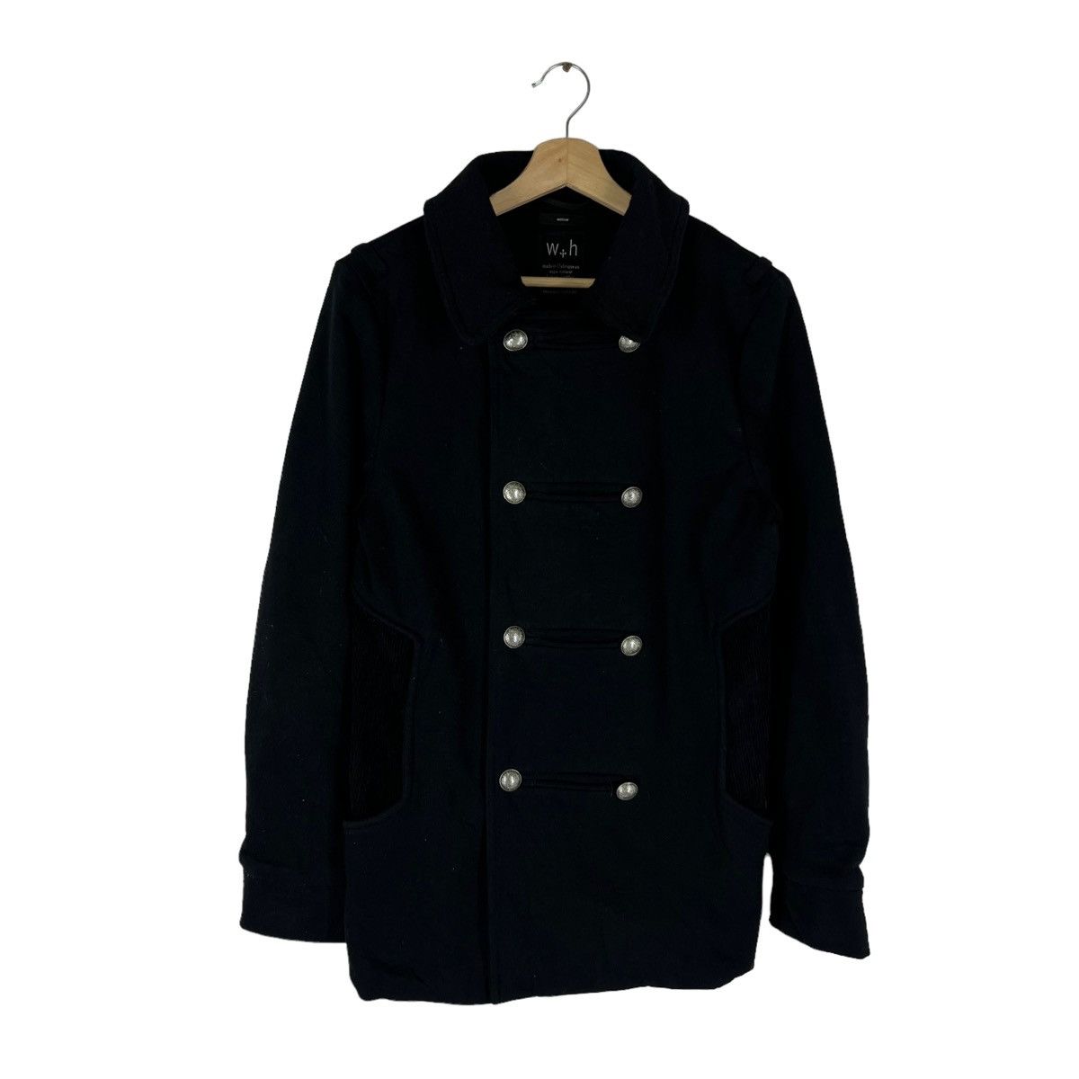 ICONIC BLACK DOUBLE COLLAR JACKET WH JAPAN