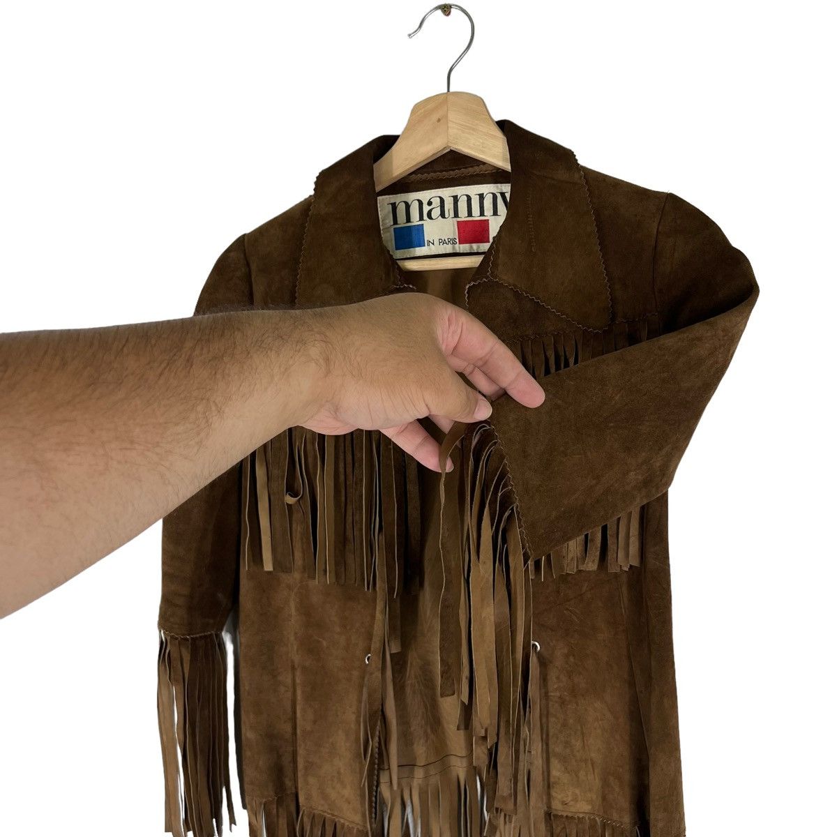 Japanese Brand VINTAGE COWBOY LEATHER JACKET MAMMY IN PARIS Size US S / EU 44-46 / 1 - 7 Thumbnail