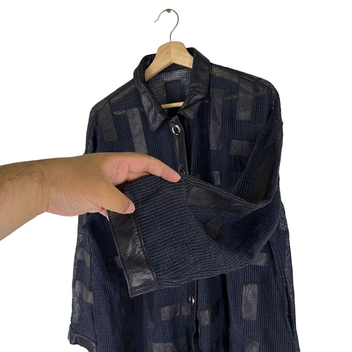 Japanese Brand VINTAGE CARVEN PARIS PATCHWORK LEATHER JACKET Size US M / EU 48-50 / 2 - 7 Thumbnail