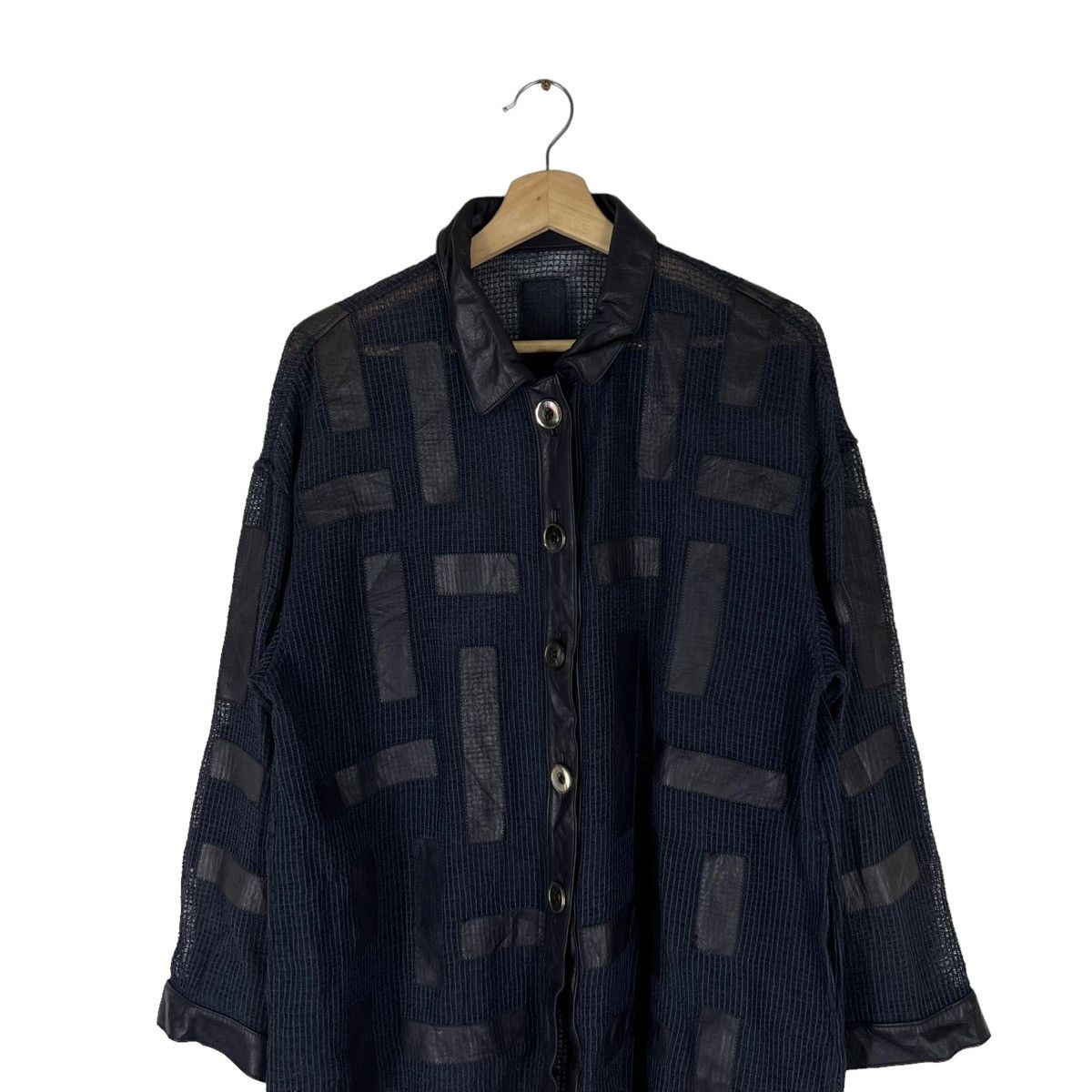 Japanese Brand VINTAGE CARVEN PARIS PATCHWORK LEATHER JACKET Size US M / EU 48-50 / 2 - 2 Thumbnail
