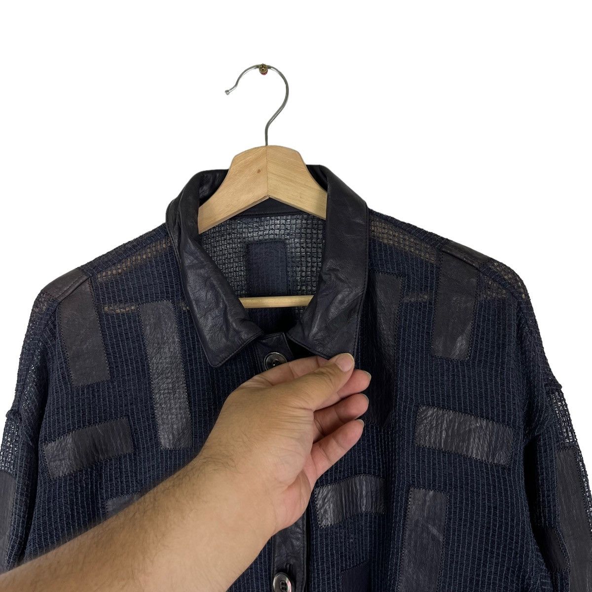 Japanese Brand VINTAGE CARVEN PARIS PATCHWORK LEATHER JACKET Size US M / EU 48-50 / 2 - 5 Thumbnail