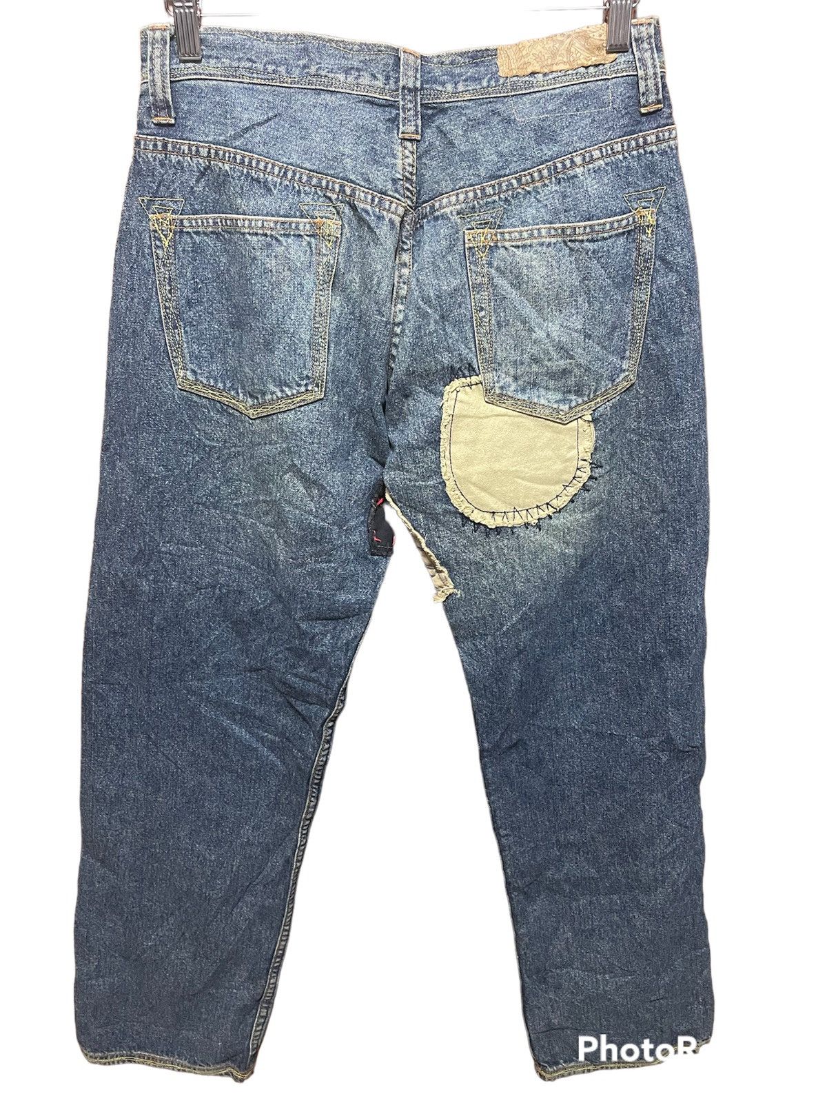 If Six Was Nine × Japanese Brand Very Rare Distressed Denim Custom Like Shashiko Boro Size US 31 - 5 Thumbnail