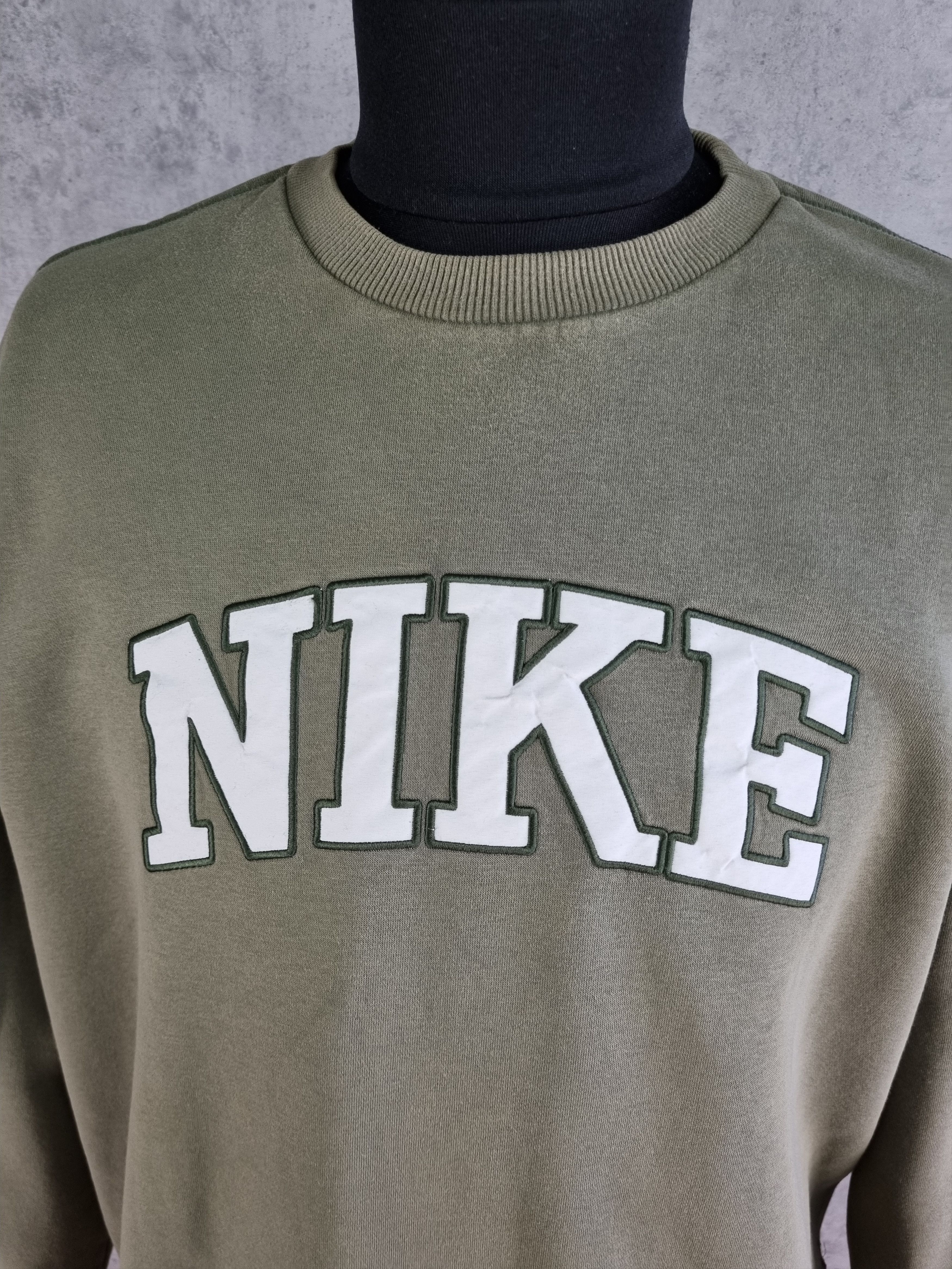 Nike × Vintage Rare Size NIKE Big Logo Crewneck Sweatshirt Earth Tones Size US XL / EU 56 / 4 - 16 Thumbnail