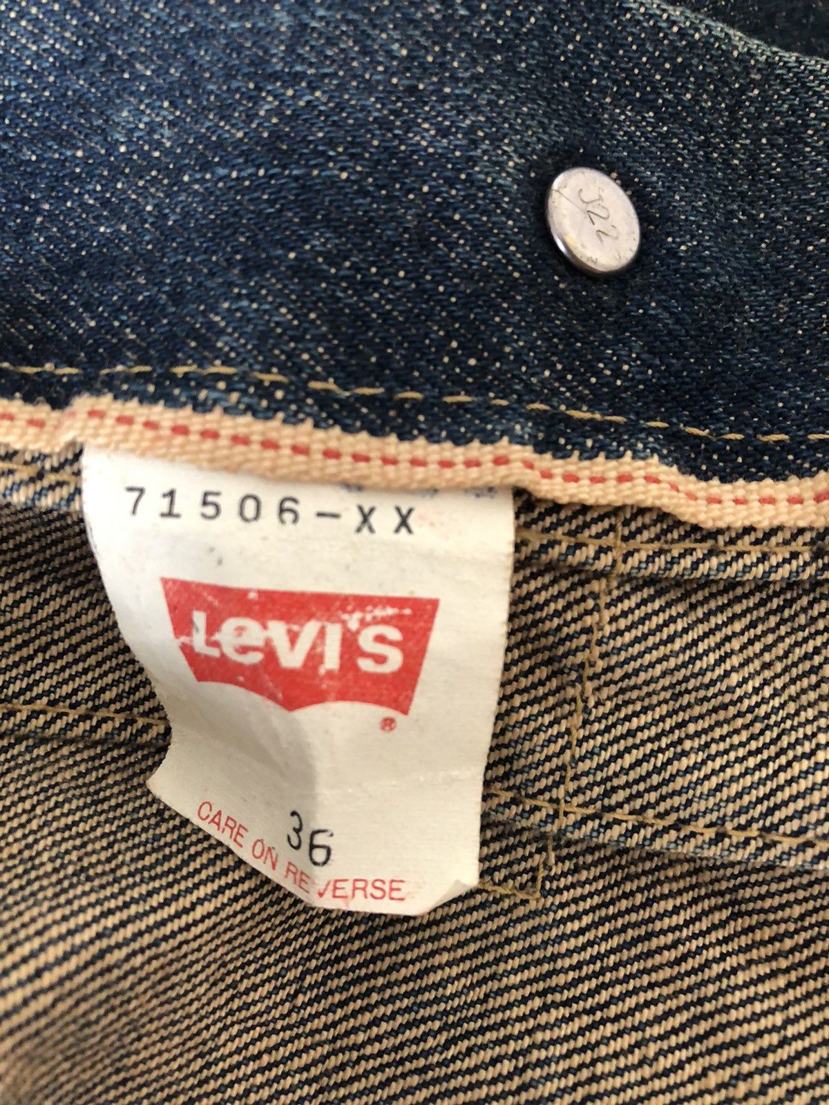 Japanese Brand × Levi's Vintage Clothing × Vintage 90s LVC Japan Levi’s 506XX Big E Selvedge Used Look Denim Size US M / EU 48-50 / 2 - 17 Thumbnail