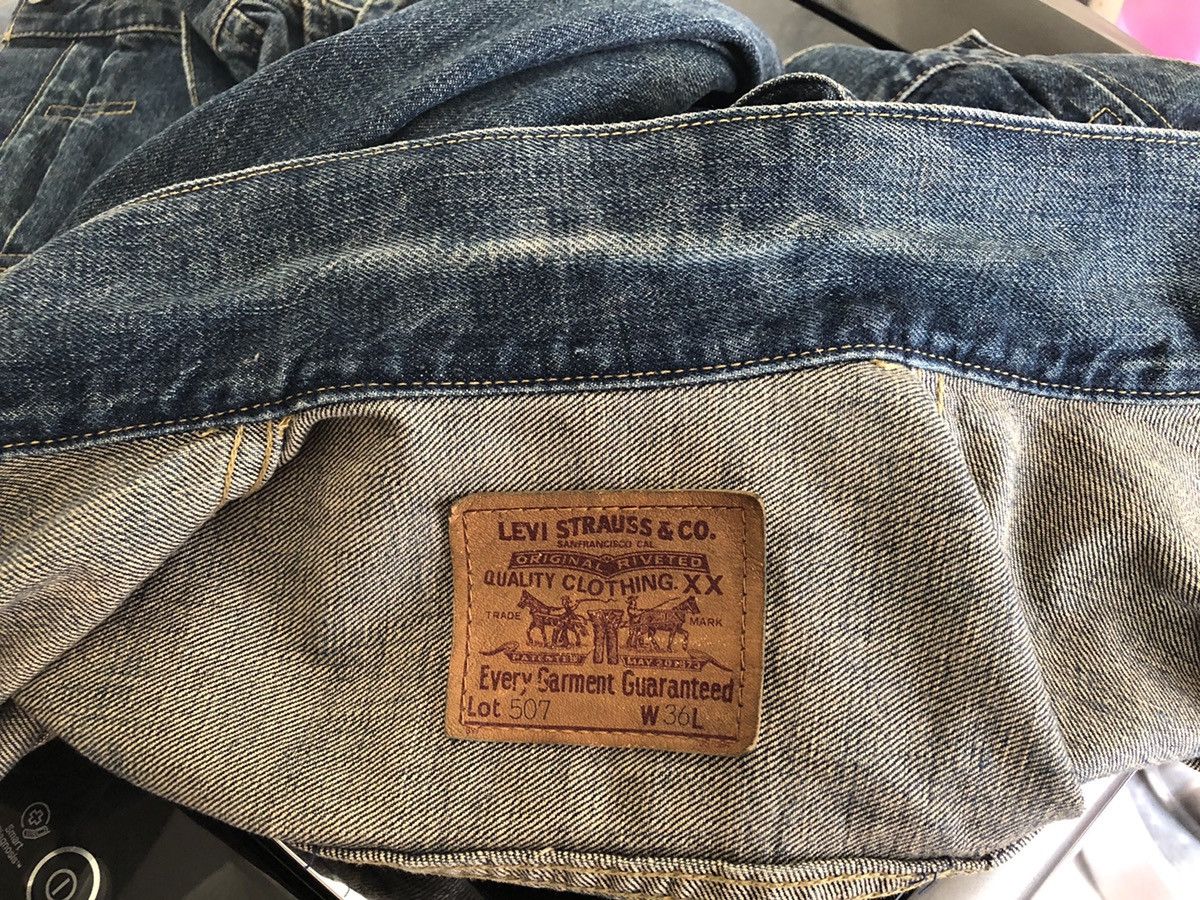 Japanese Brand × Levi's Vintage Clothing × Vintage 90s Japan LVC Levi’s 507XX E Selvedge Used Look Denim Size US M / EU 48-50 / 2 - 17 Thumbnail