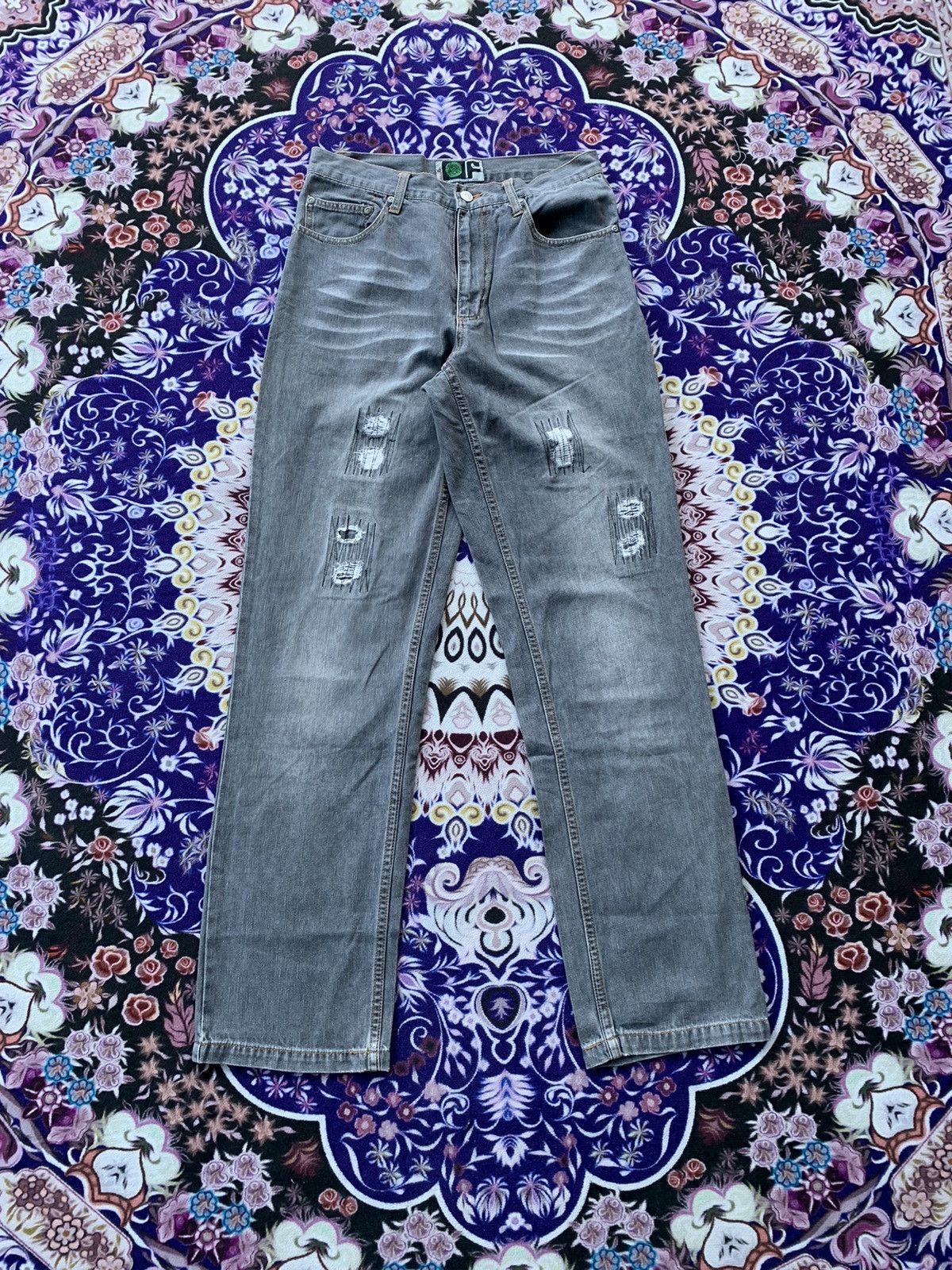 If Six Was Nine Japanese Brand Distressed Denim Size US 30 / EU 46 - 1 Thumbnail