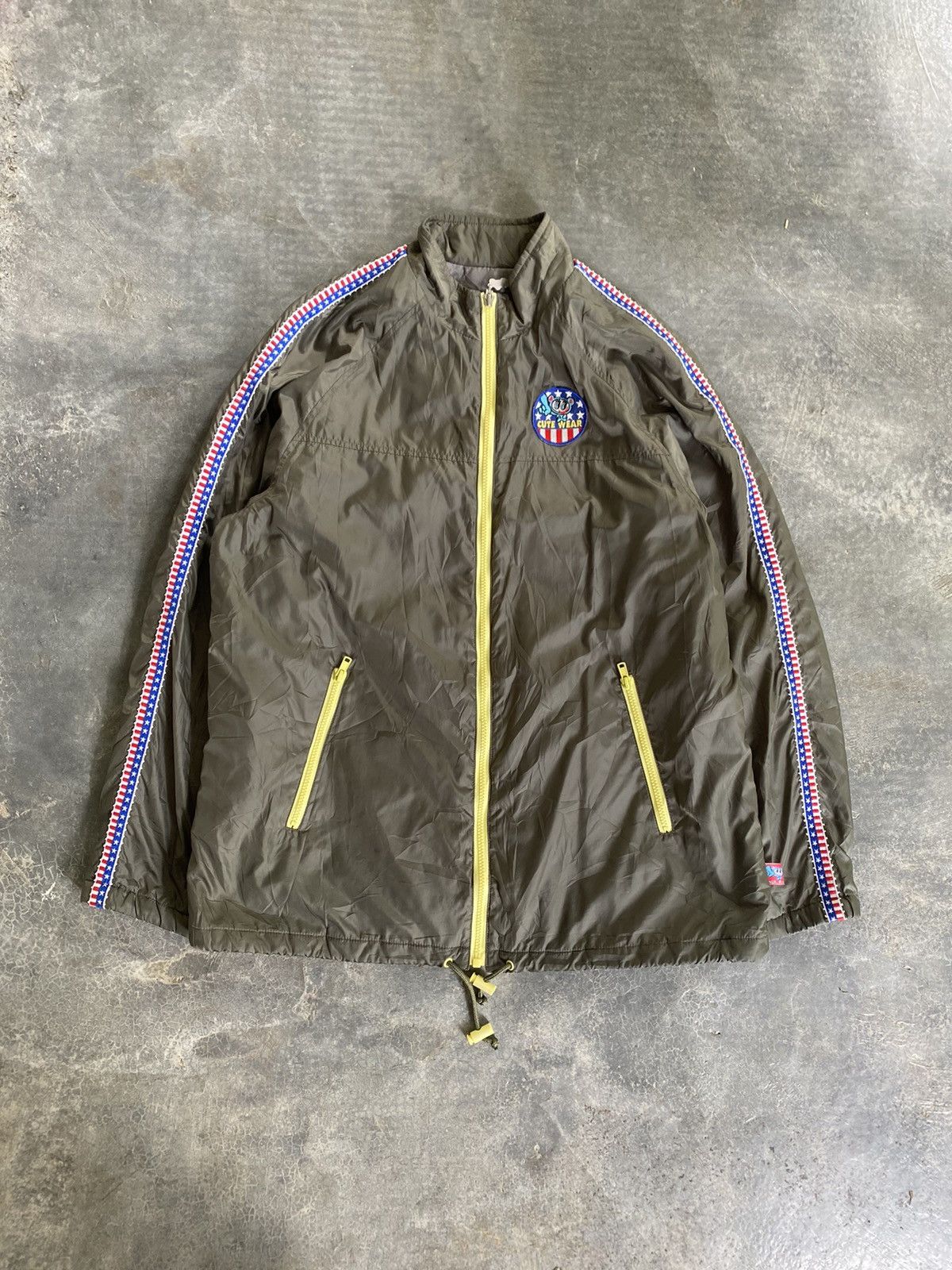 20471120 × Angel Blue × Hysteric Glamour 90s Angle Blue American Flag stripe cute logo jacket Size US M / EU 48-50 / 2 - 2 Thumbnail