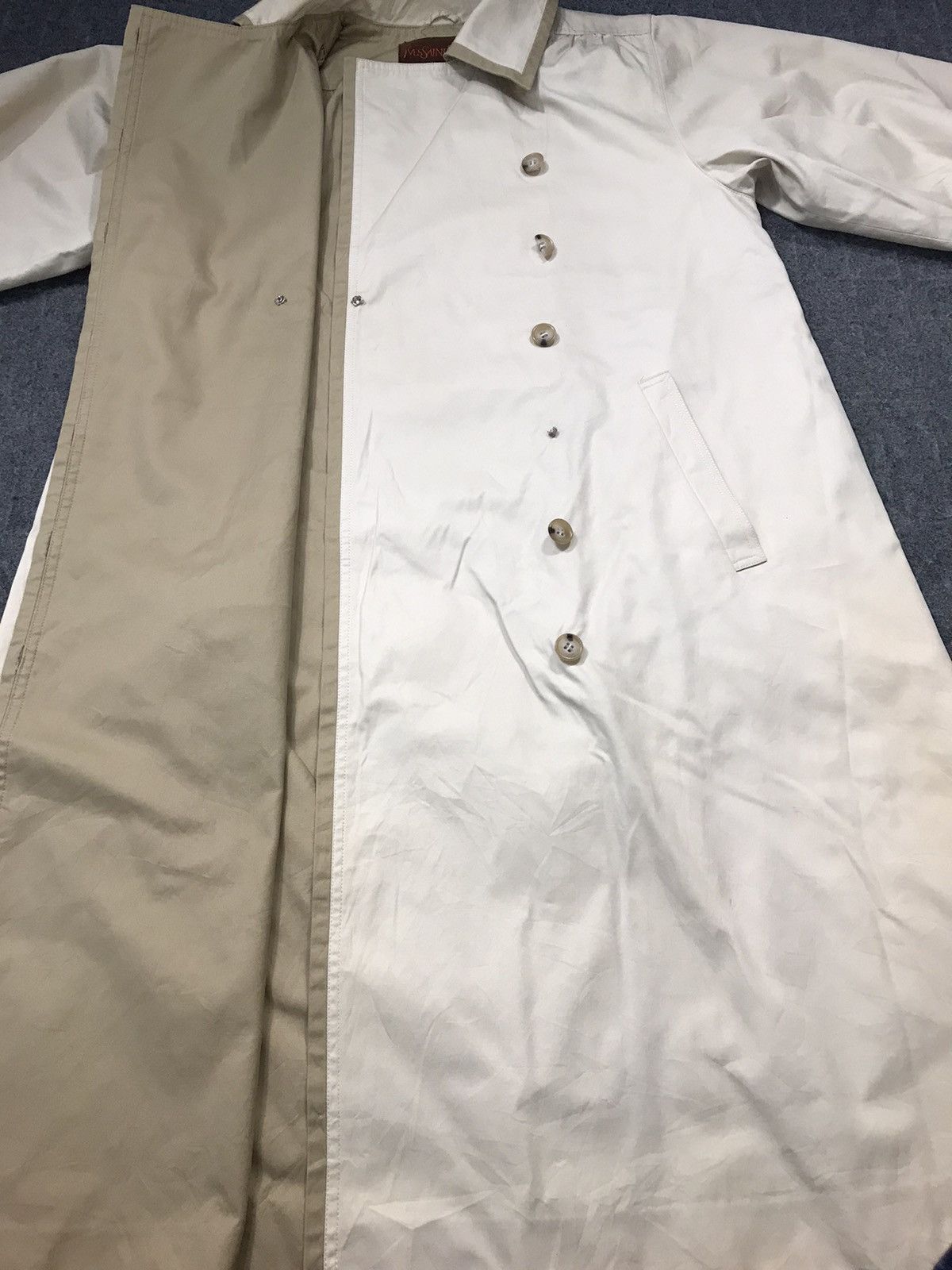 Vintage × Yves Saint Laurent 90s YSL Yves Saint Lauren Paris Long Coat Parka K2292j Size L / US 10 / IT 46 - 3 Thumbnail