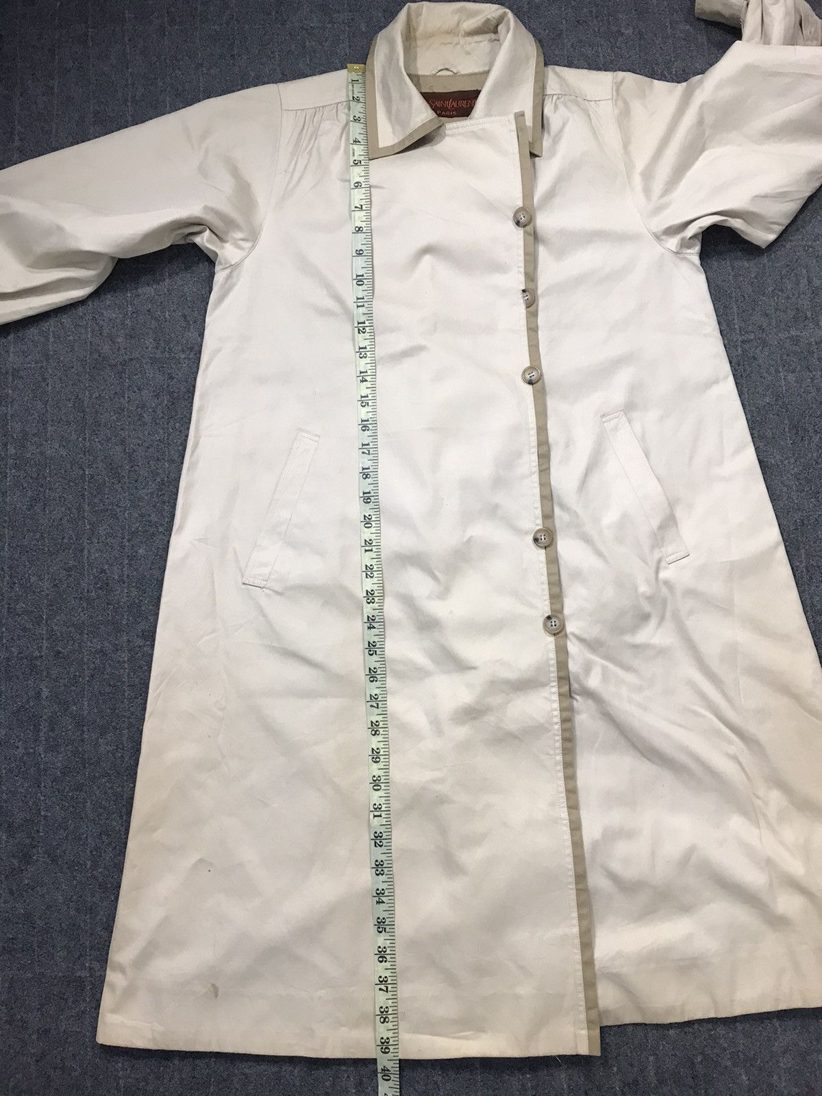 Vintage × Yves Saint Laurent 90s YSL Yves Saint Lauren Paris Long Coat Parka K2292j Size L / US 10 / IT 46 - 10 Thumbnail