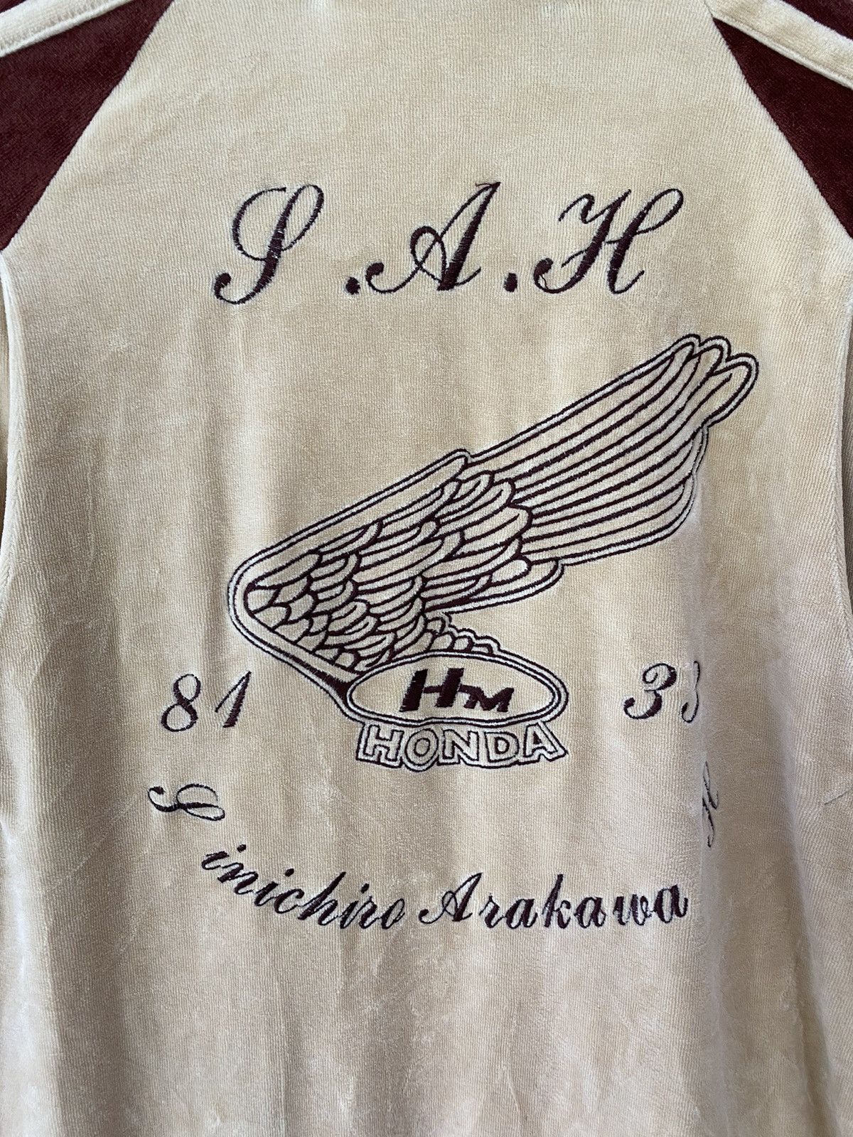 Honda × Japanese Brand × SHINICHIRO ARAKAWA 90s Velour Sukajan Track Jacket Honda Size US M / EU 48-50 / 2 - 9 Thumbnail