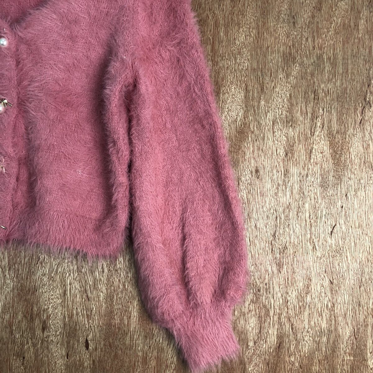 Homespun Knitwear Vaniller Pink Shag Shaggy Cardigan Knitwear Size US M / EU 48-50 / 2 - 5 Thumbnail