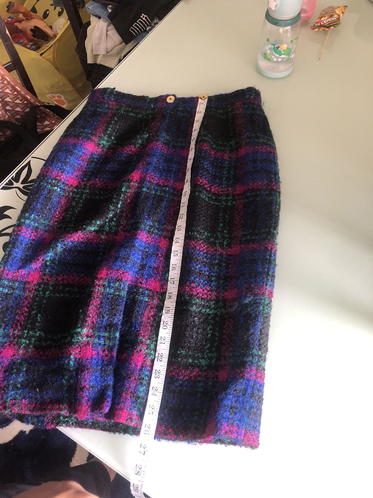 Celine Vintage Celine Paris Tweed Midi Skirt Size 28" / US 6 / IT 42 - 21 Thumbnail