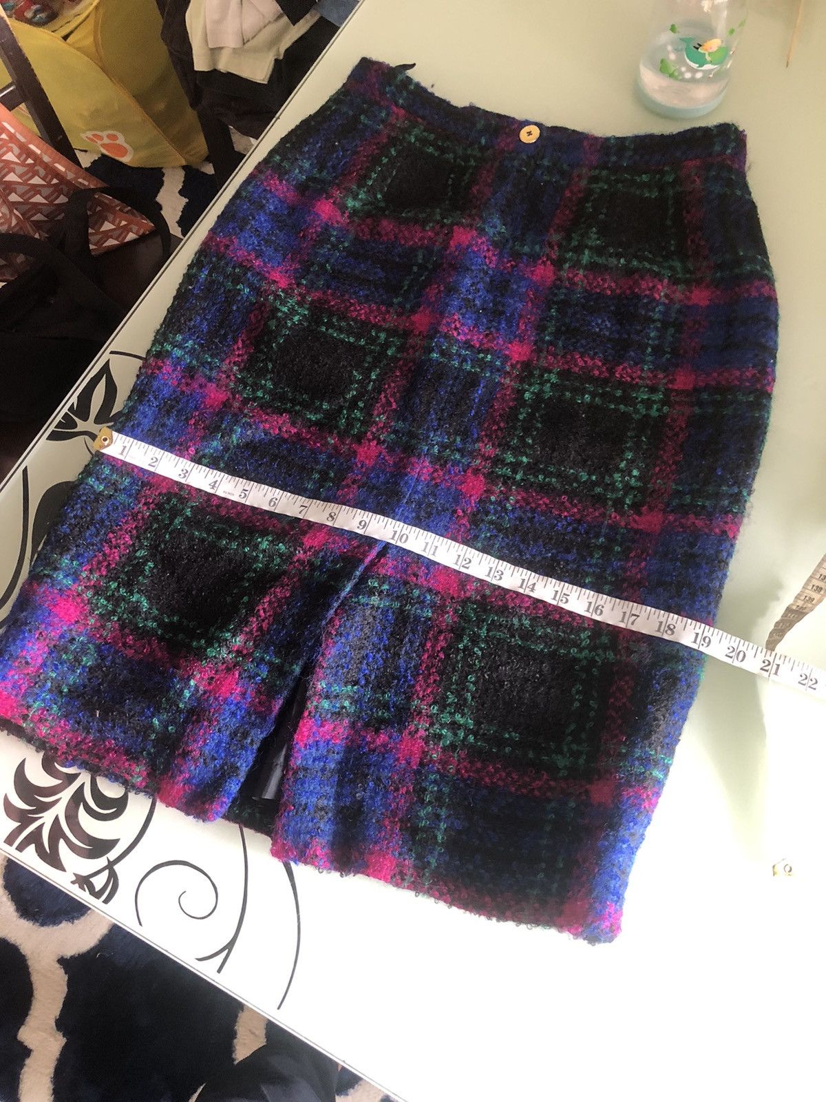 Celine Vintage Celine Paris Tweed Midi Skirt Size 28" / US 6 / IT 42 - 23 Thumbnail
