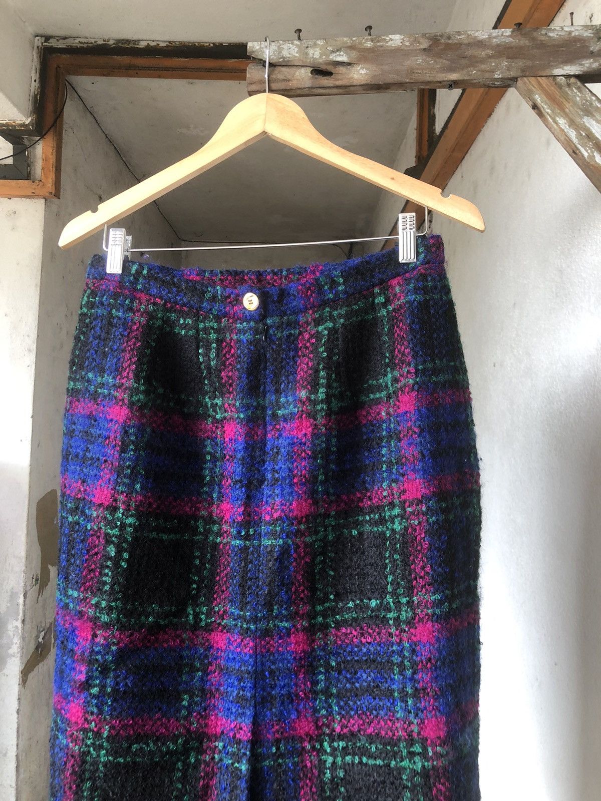 Celine Vintage Celine Paris Tweed Midi Skirt Size 28" / US 6 / IT 42 - 10 Thumbnail