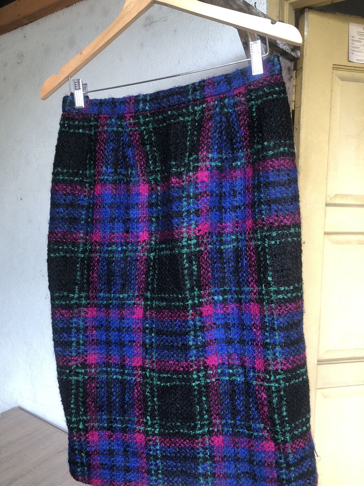 Celine Vintage Celine Paris Tweed Midi Skirt Size 28" / US 6 / IT 42 - 15 Thumbnail