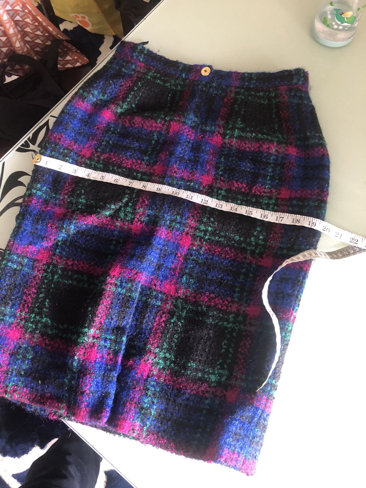 Celine Vintage Celine Paris Tweed Midi Skirt Size 28" / US 6 / IT 42 - 22 Thumbnail