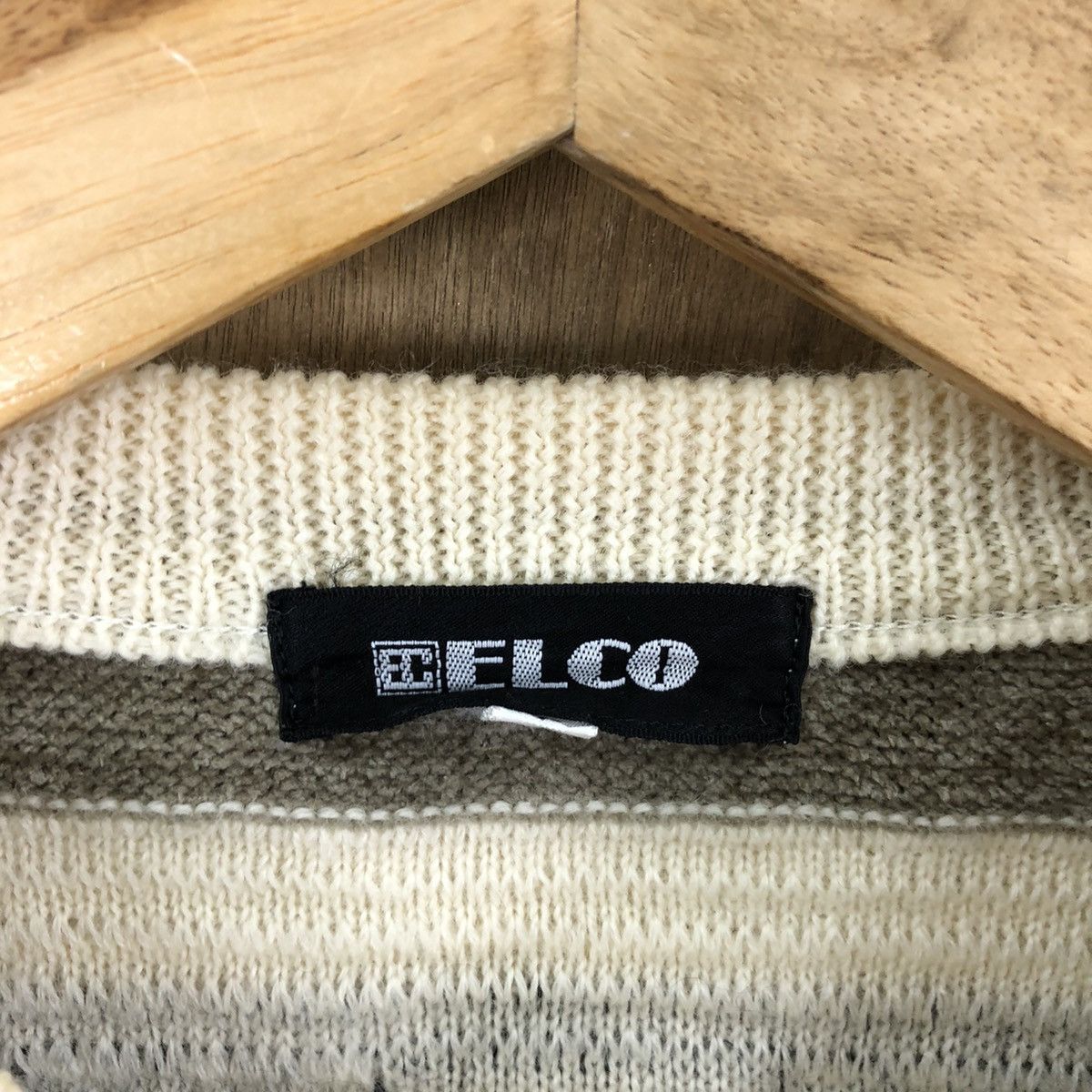 Japanese Brand Elco japanese Striped Brown Knitwear #036 Size US M / EU 48-50 / 2 - 3 Thumbnail