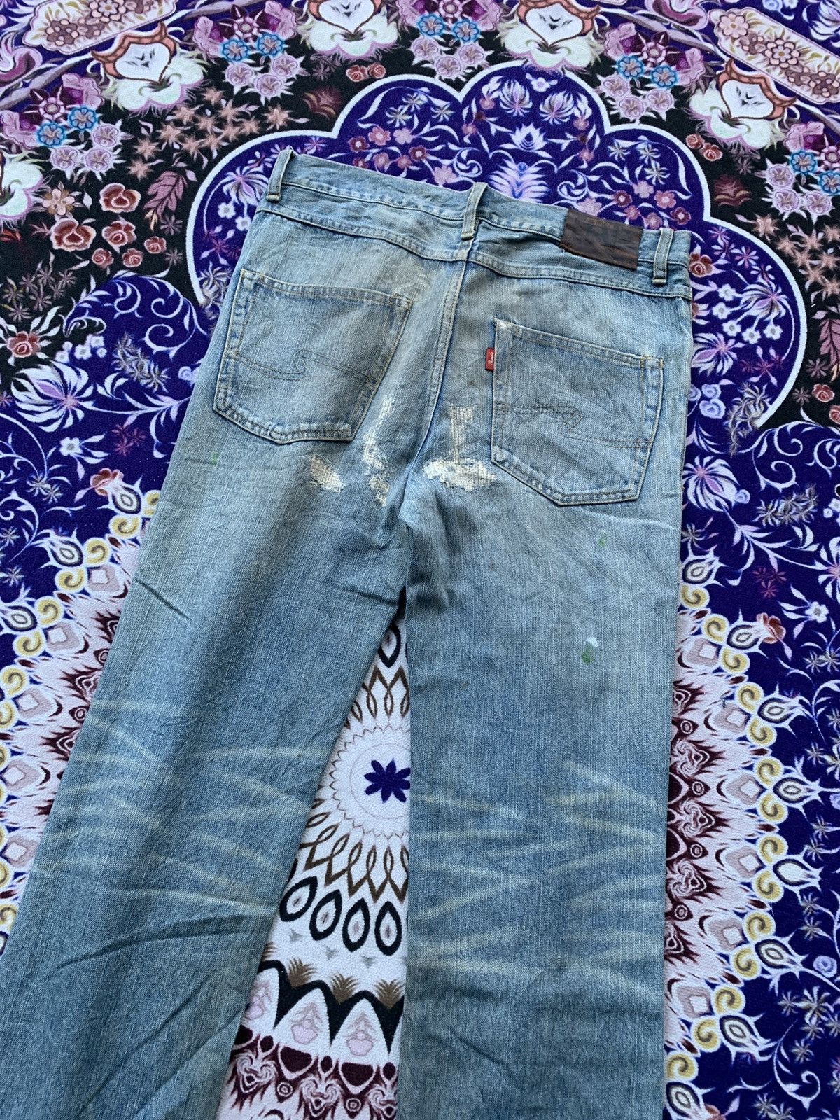 Japanese Brand Bonds & Peace Custom Distressed Denim Size US 33 - 8 Thumbnail