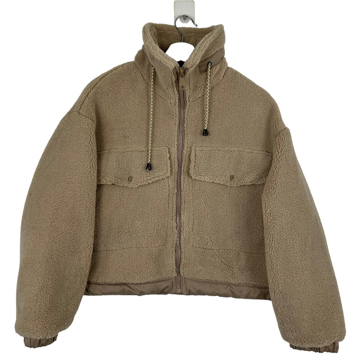 Japanese Brand × Zara 🔥 ZARA BOA FLEECE CROP BOMBER JACKET Size US XS / EU 42 / 0 - 1 Thumbnail