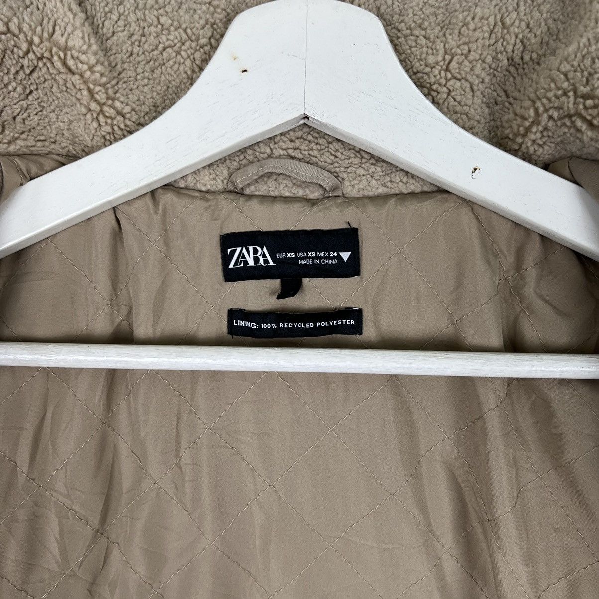 Japanese Brand × Zara 🔥 ZARA BOA FLEECE CROP BOMBER JACKET Size US XS / EU 42 / 0 - 9 Thumbnail