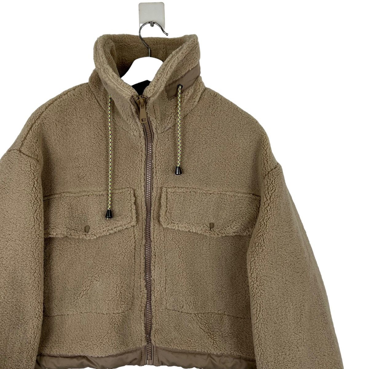 Japanese Brand × Zara 🔥 ZARA BOA FLEECE CROP BOMBER JACKET Size US XS / EU 42 / 0 - 3 Thumbnail