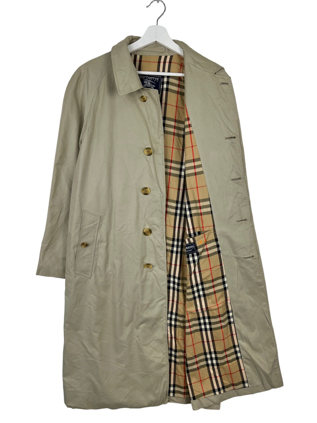 Burberry 🔥 BURBERRYS NOVA CHECK TRENCH COAT MADE IN ENGLAND Size US M / EU 48-50 / 2 - 1 Thumbnail