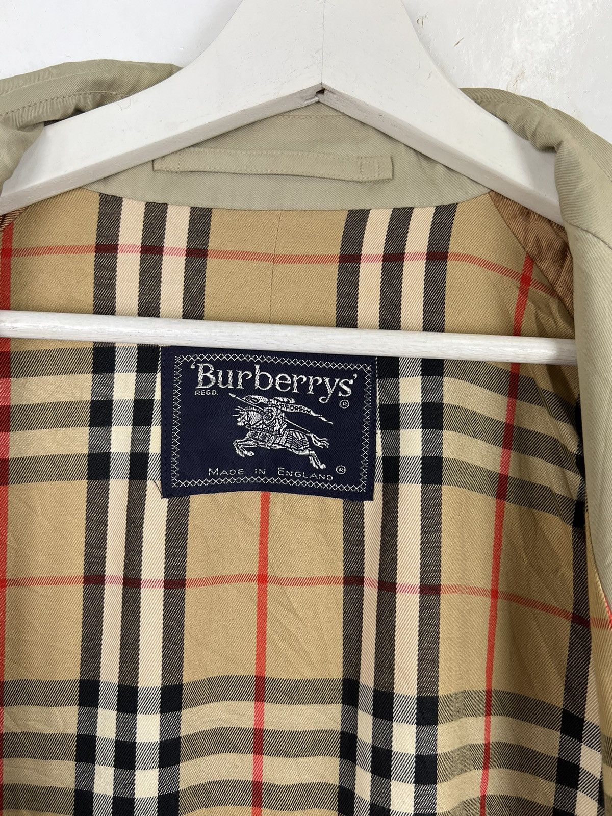 Burberry 🔥 BURBERRYS NOVA CHECK TRENCH COAT MADE IN ENGLAND Size US M / EU 48-50 / 2 - 8 Thumbnail