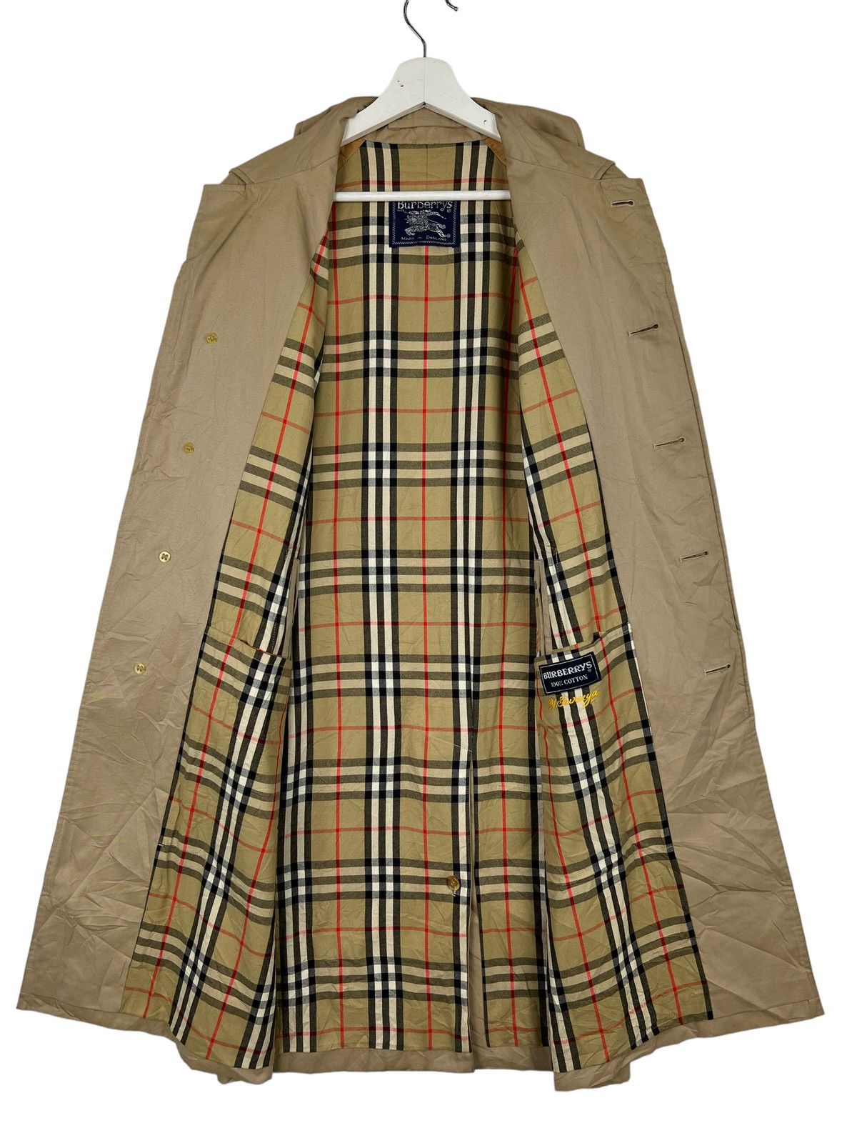 Burberry 🔥 BURBERRYS NOVA CHECK LINING TRENCH COAT MADE IN ENGLAND Size US M / EU 48-50 / 2 - 5 Thumbnail