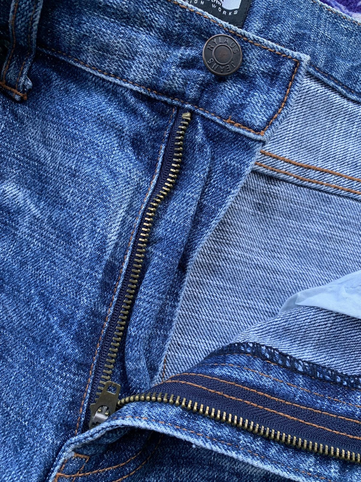Japanese Brand Nylaus Crew Distressed Denim Size US 32 / EU 48 - 6 Thumbnail