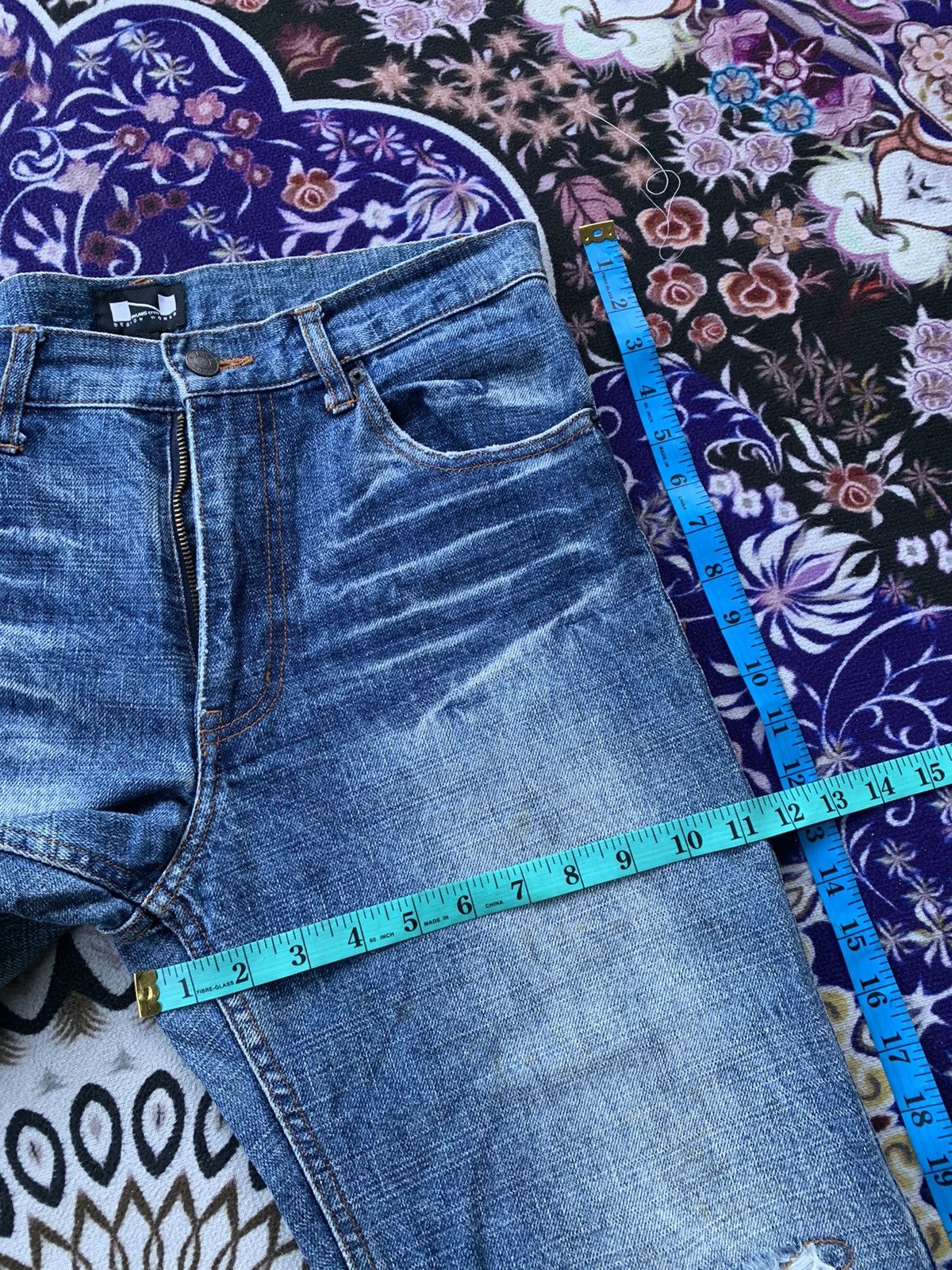 Japanese Brand Nylaus Crew Distressed Denim Size US 32 / EU 48 - 16 Thumbnail