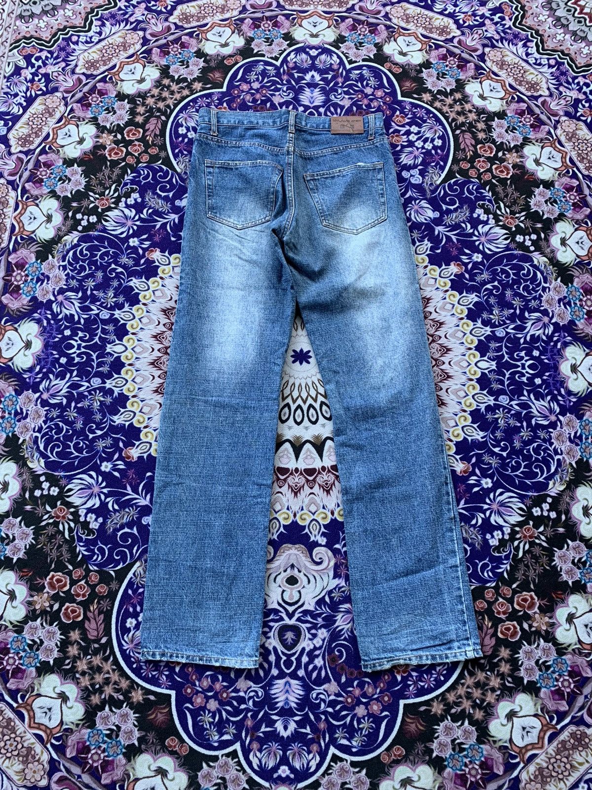 Japanese Brand Nylaus Crew Distressed Denim Size US 32 / EU 48 - 10 Thumbnail