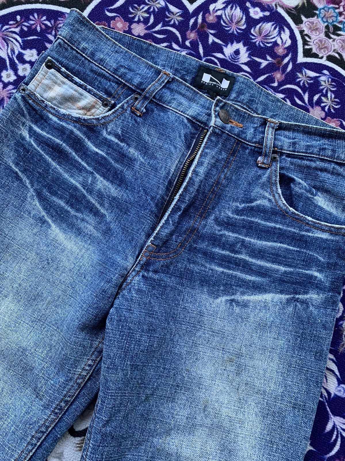 Japanese Brand Nylaus Crew Distressed Denim Size US 32 / EU 48 - 5 Thumbnail