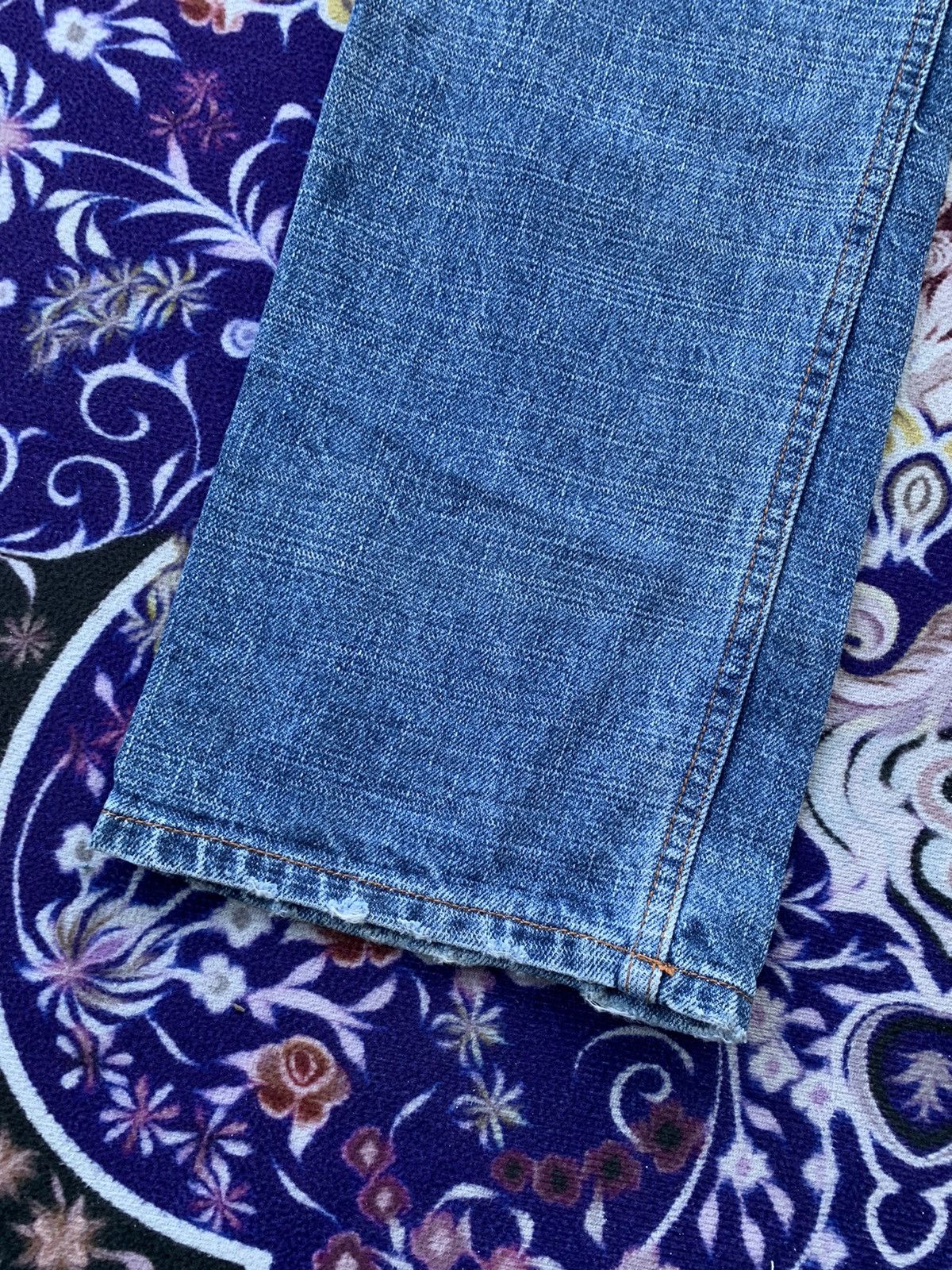 Japanese Brand Nylaus Crew Distressed Denim Size US 32 / EU 48 - 2 Thumbnail