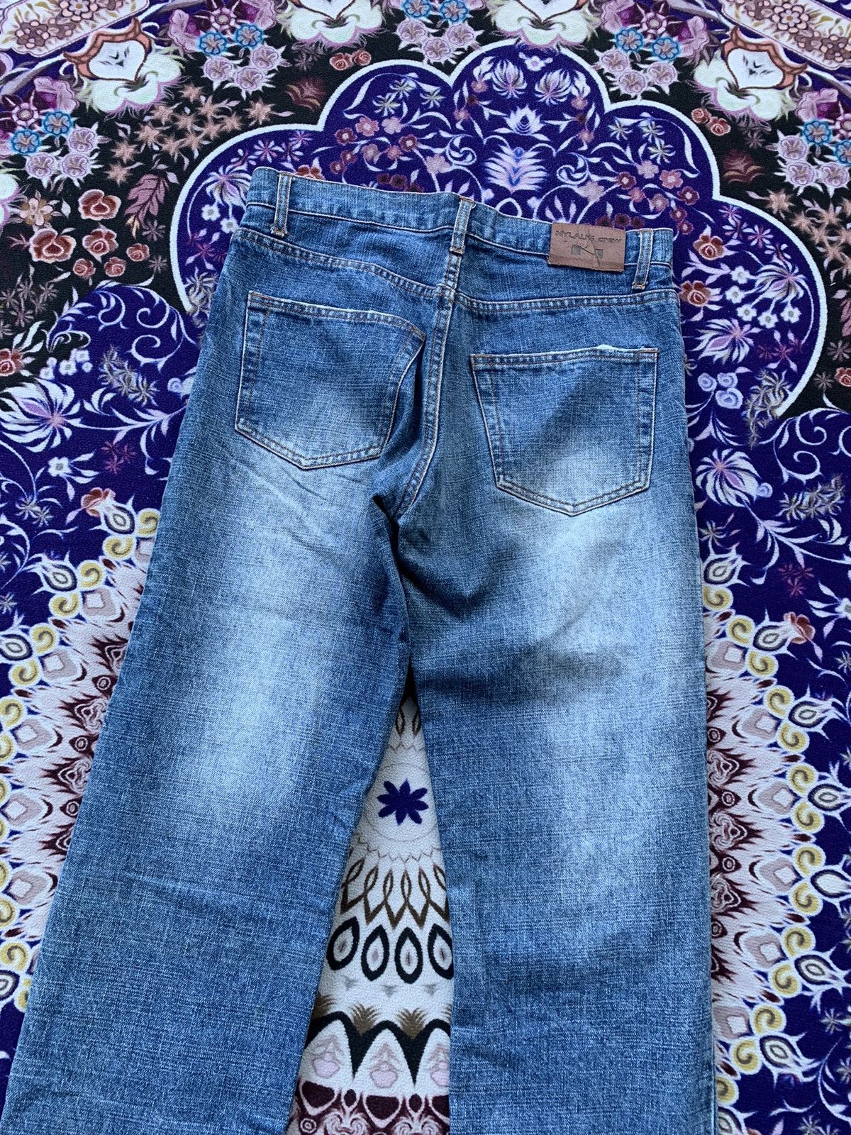 Japanese Brand Nylaus Crew Distressed Denim Size US 32 / EU 48 - 13 Thumbnail