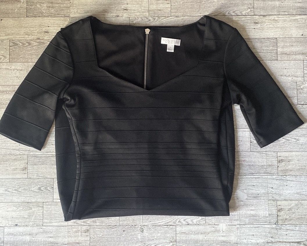 Nordstrom Bisou Bisou, Retro, Basic, Black, 3/4 Sleeves, Midi Dress Size S / US 4 / IT 40 - 15 Thumbnail