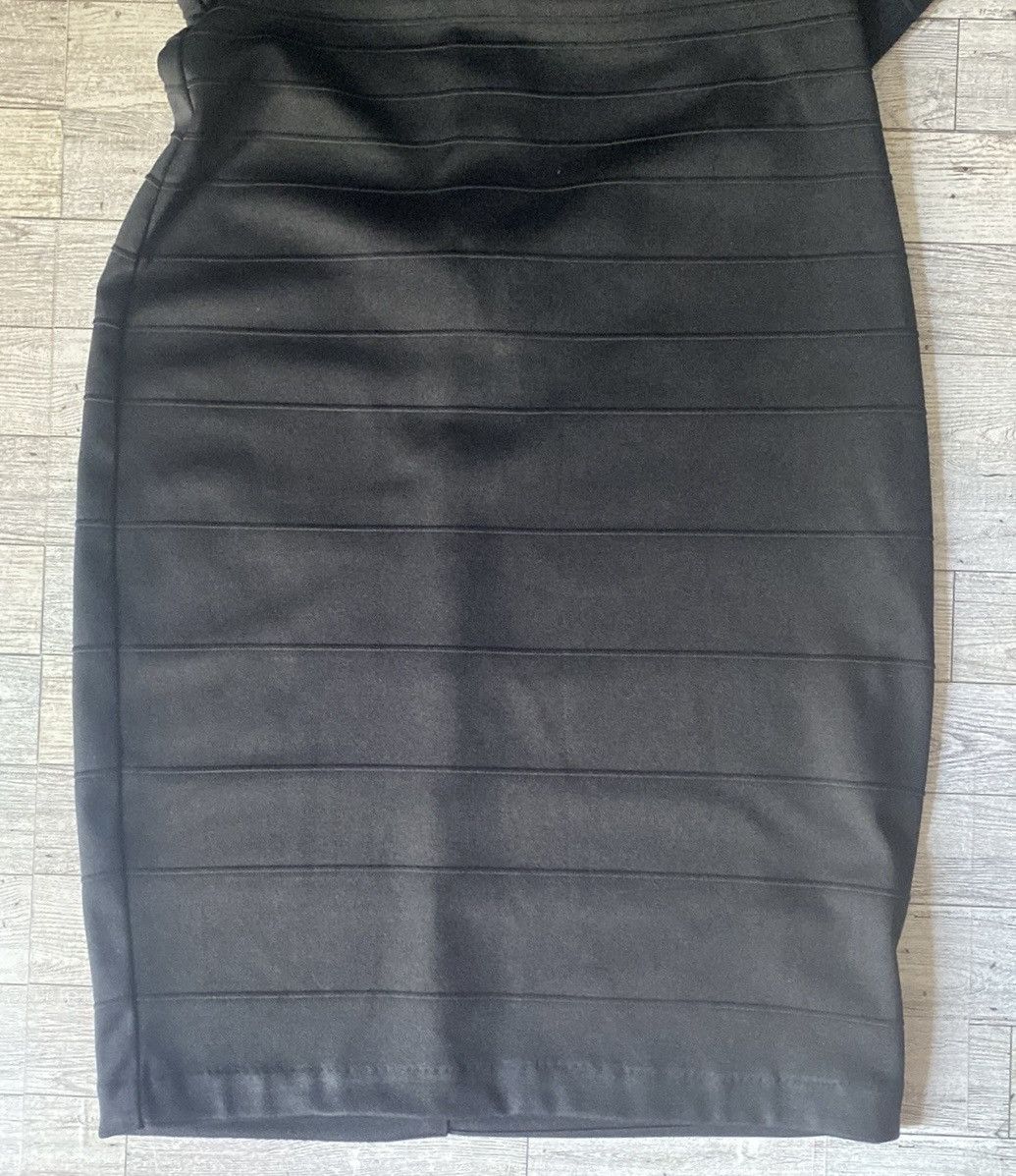 Nordstrom Bisou Bisou, Retro, Basic, Black, 3/4 Sleeves, Midi Dress Size S / US 4 / IT 40 - 7 Thumbnail