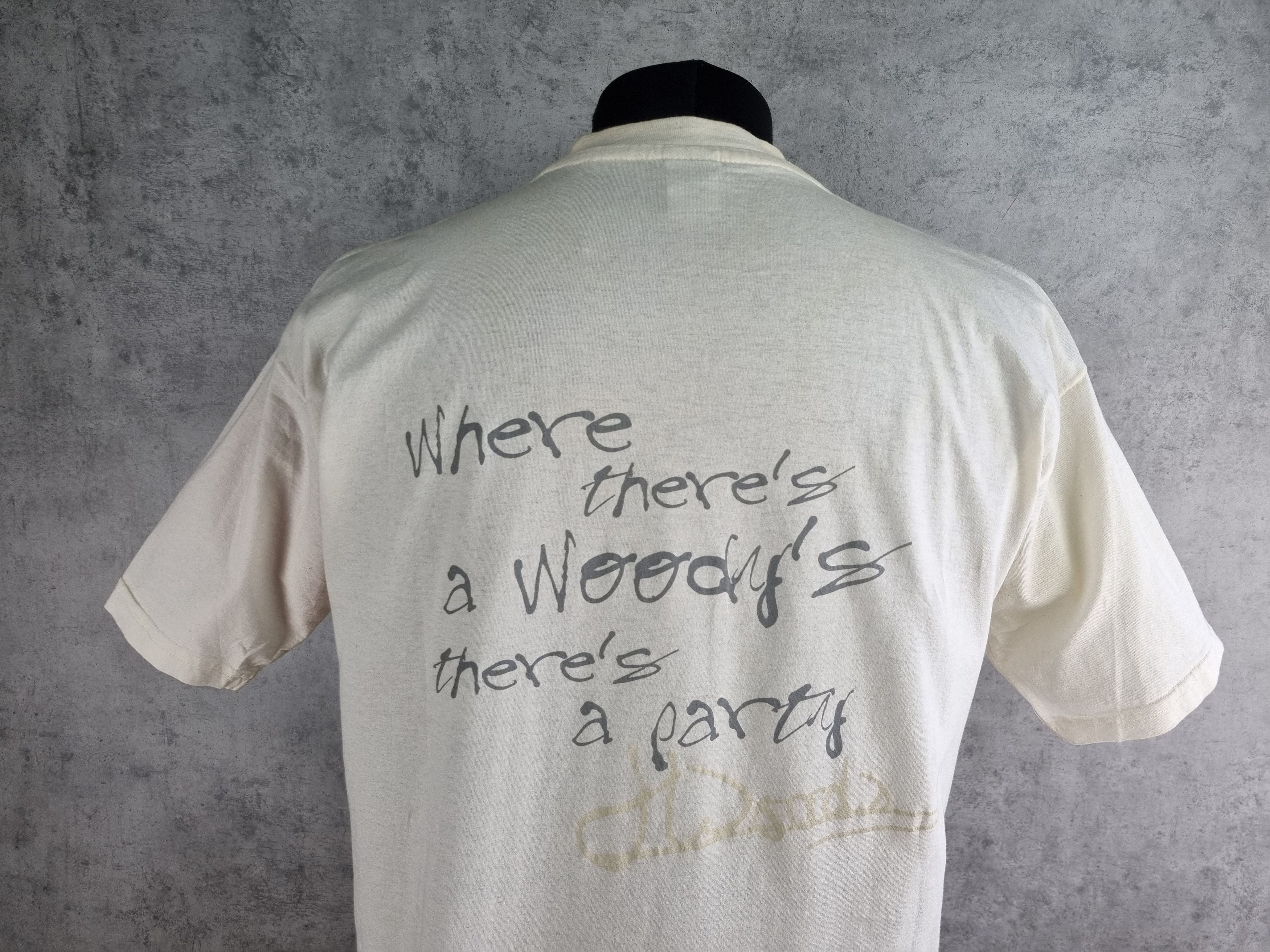 Vintage 2000 Woodys Party Big Print Dancing Time Vintage tee shirt Size US M / EU 48-50 / 2 - 5 Thumbnail
