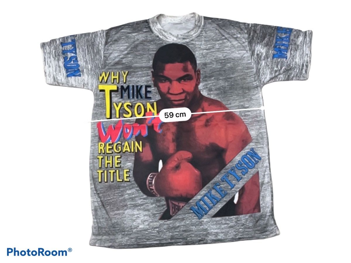 image of Mgm Grand x Rap Tees Vintage Mike Tyson 90's Boxing Tee in Grey, Men's (Size Large)