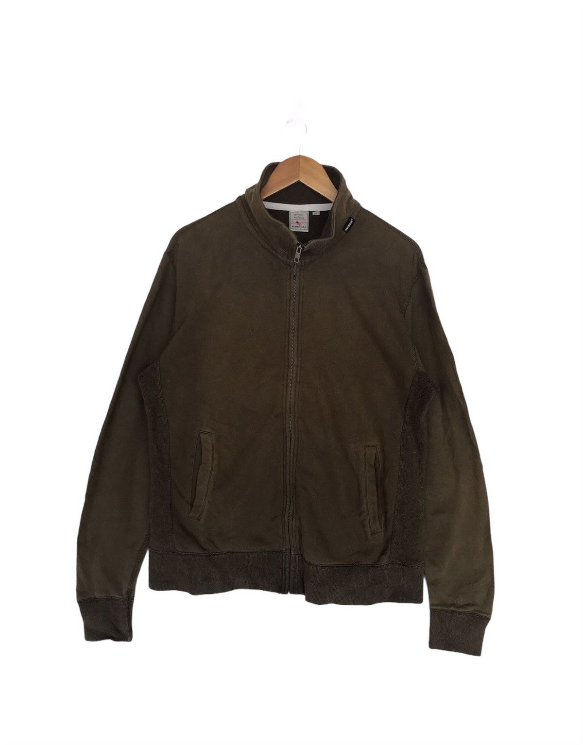 Avirex × Vintage Avirex Sweater Full Zip Jacket Olive Green Size US L / EU 52-54 / 3 - 1 Thumbnail