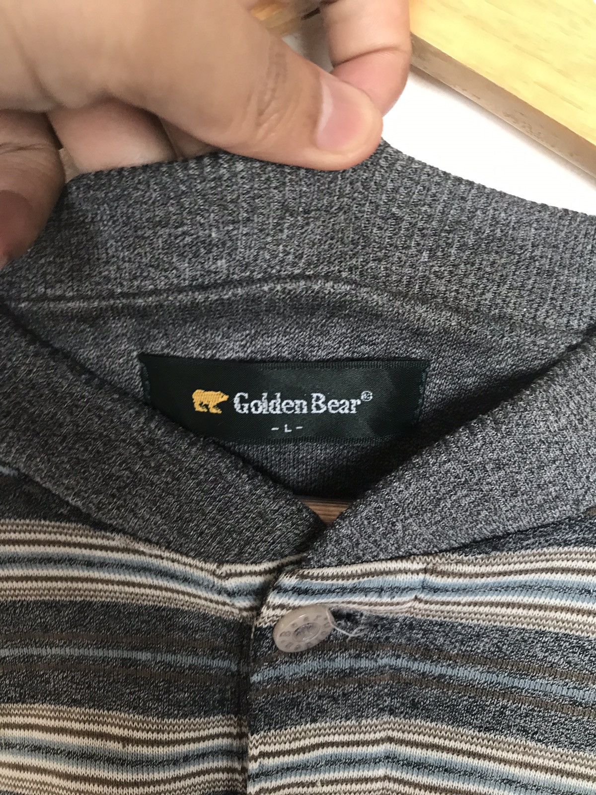 Golden Bear Vintage Golden Bear Striped Sweatshirt Sweater Jumper Size US L / EU 52-54 / 3 - 3 Thumbnail