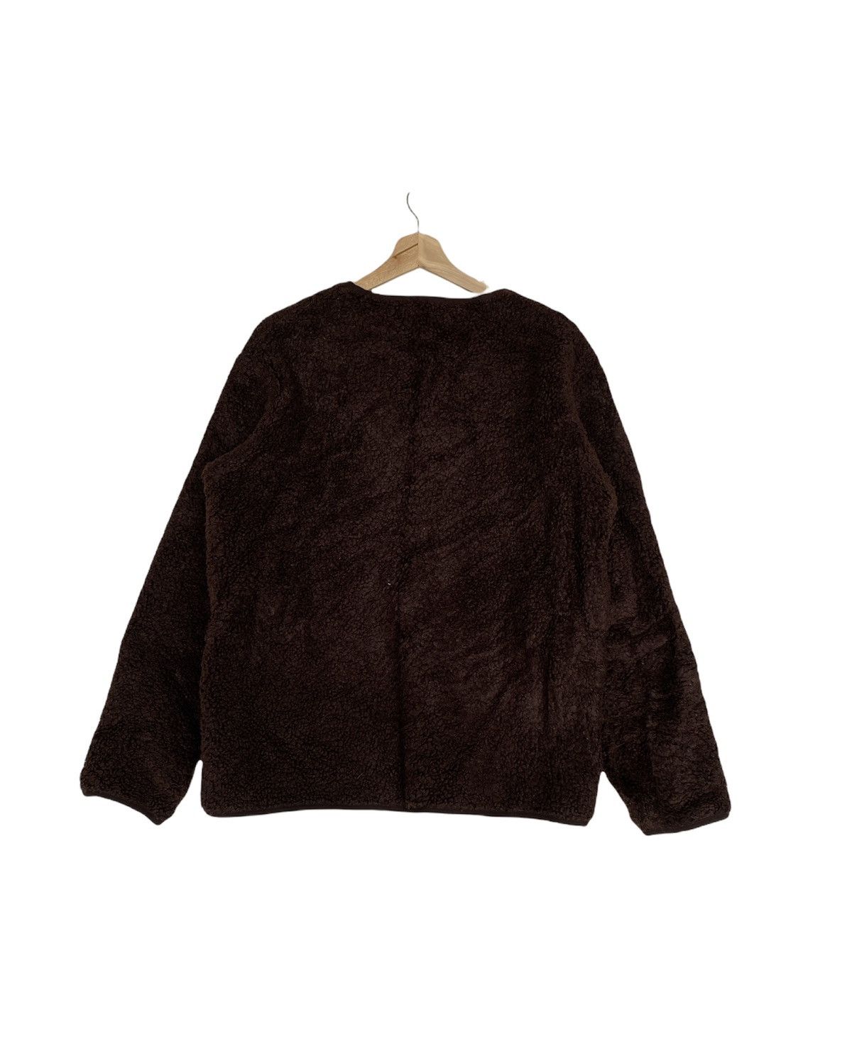Uniqlo Brown Fleece Cardigan Deep Pile Retro Jacket Size US L / EU 52-54 / 3 - 3 Thumbnail